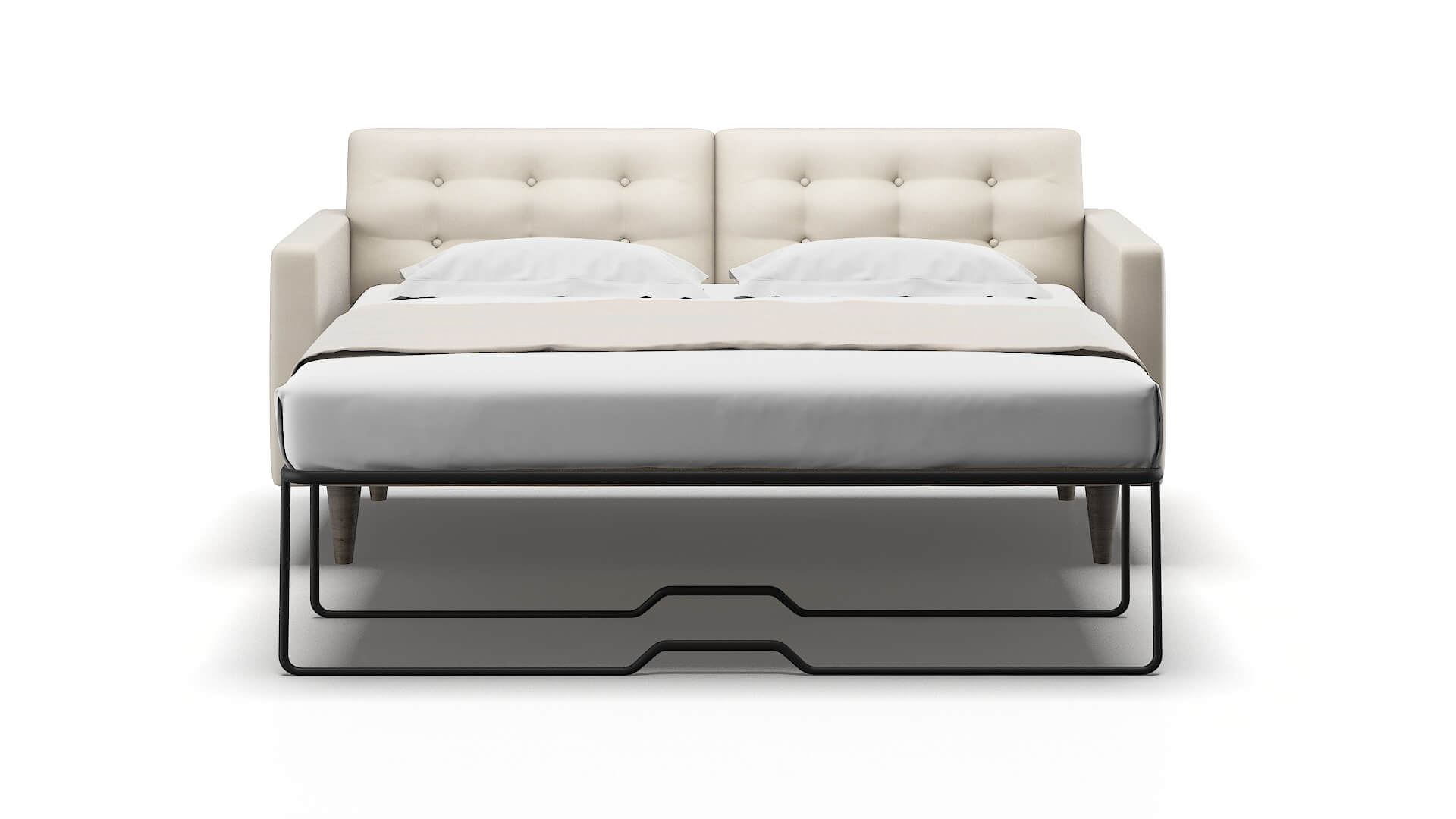 Turin Malibu Linen Sofa Sleeper Espresso legs 1