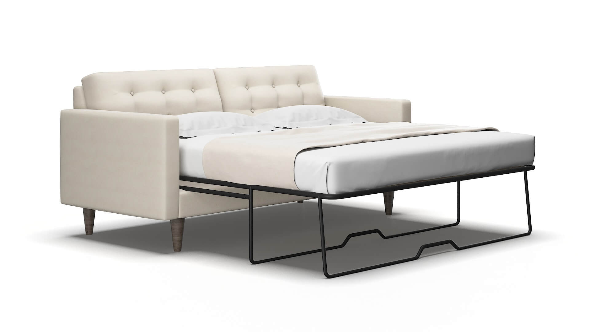 Turin Malibu linen Sofa sleeper Espresso Legs  2