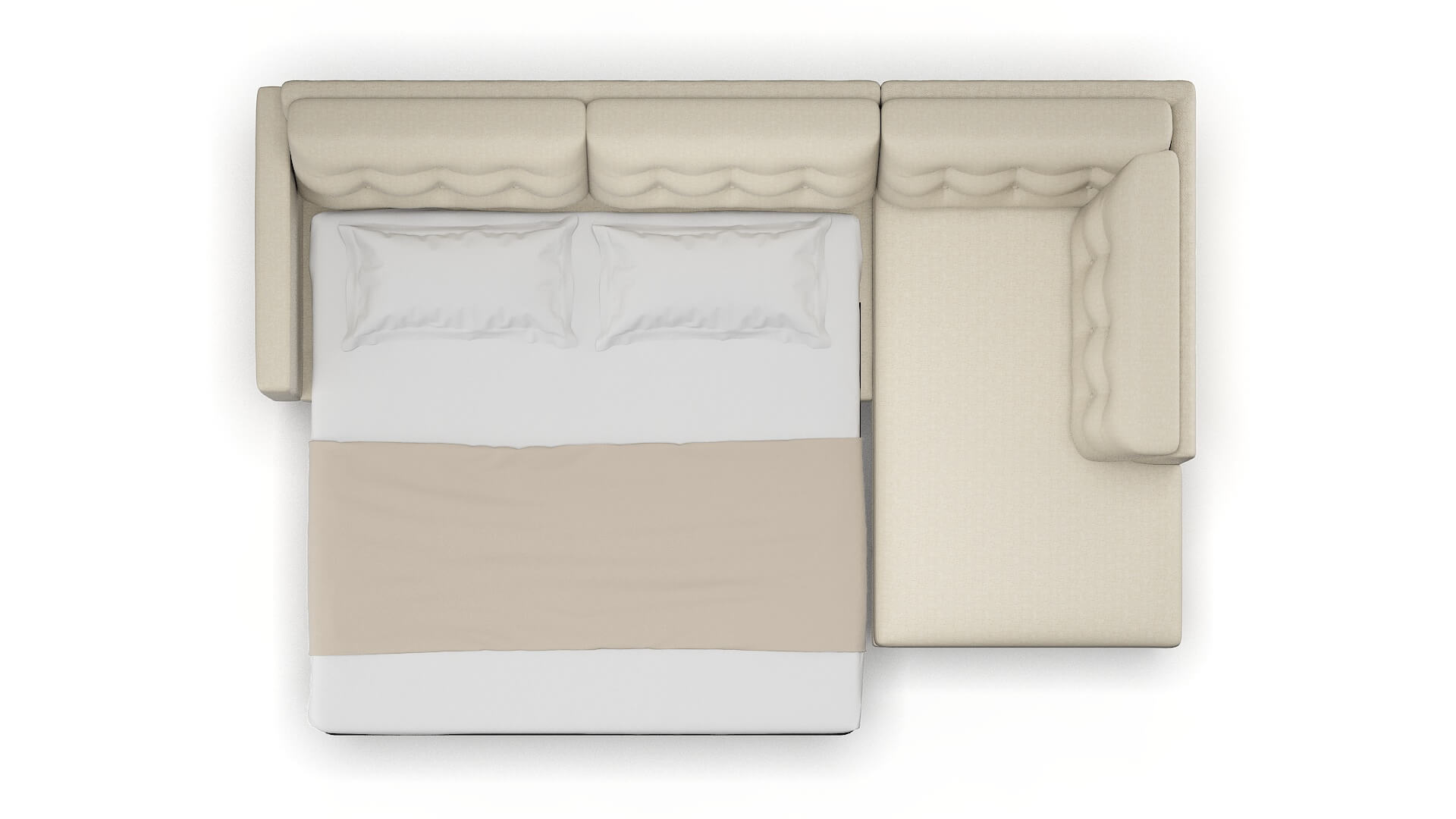 Turin Malibu Sand Panel Sleeper Espresso legs 3