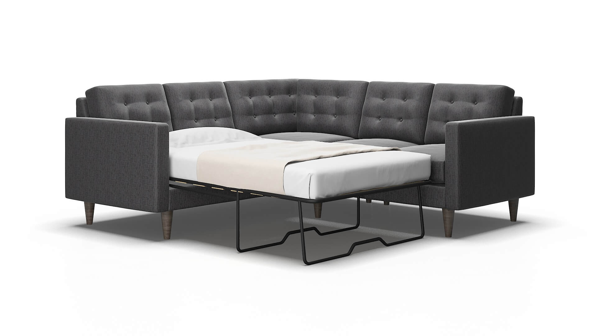Turin Marcy baltic Sectional sleeper Espresso Legs  2