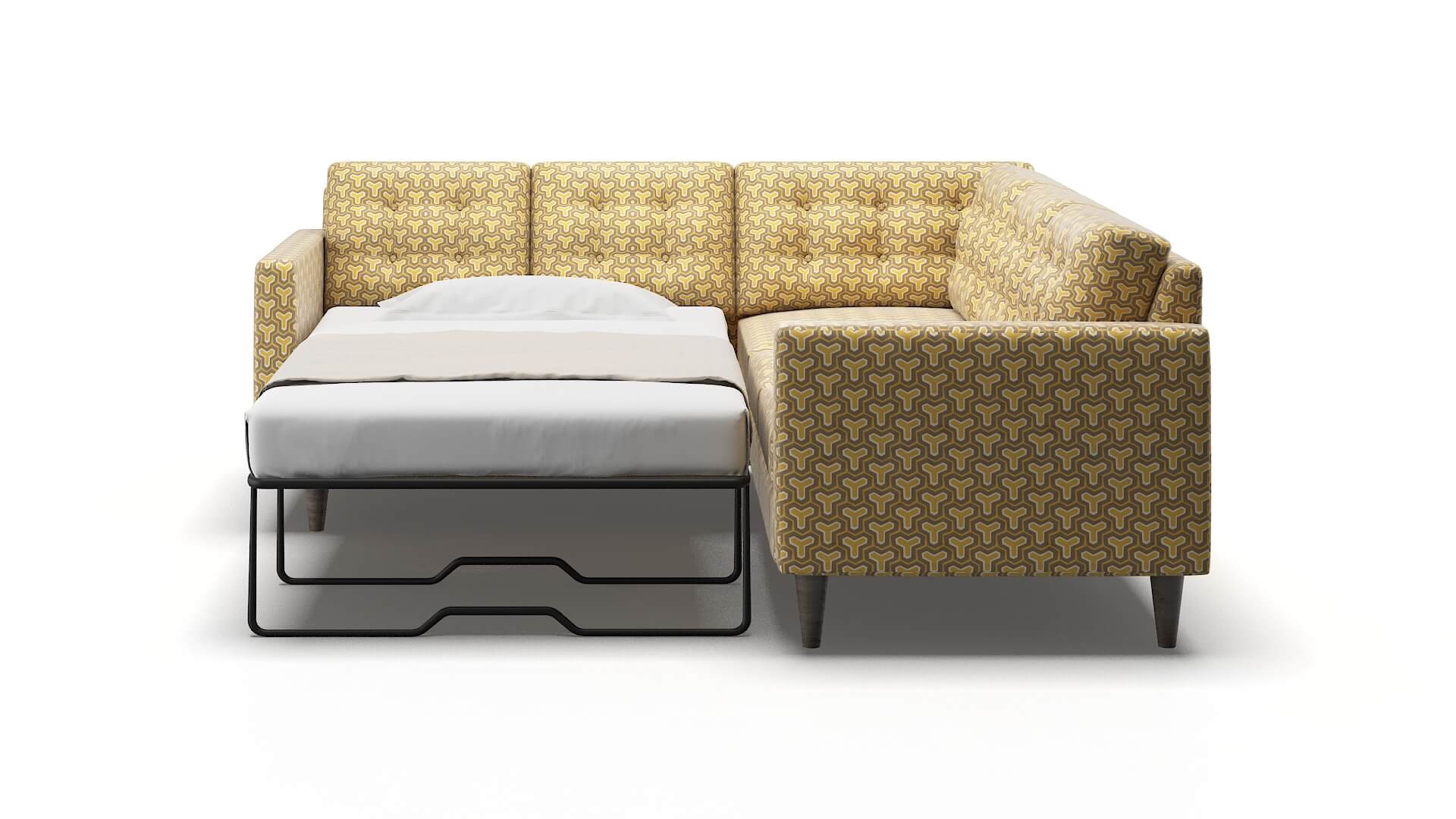 Turin Merci Dijon Sectional Sleeper Espresso legs 1