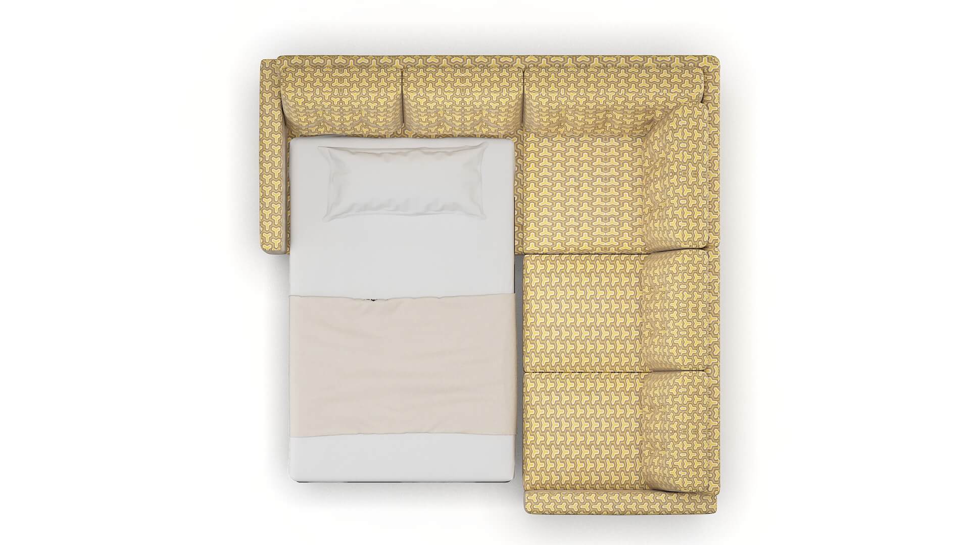 Turin Merci Dijon Sectional Sleeper Espresso legs 3