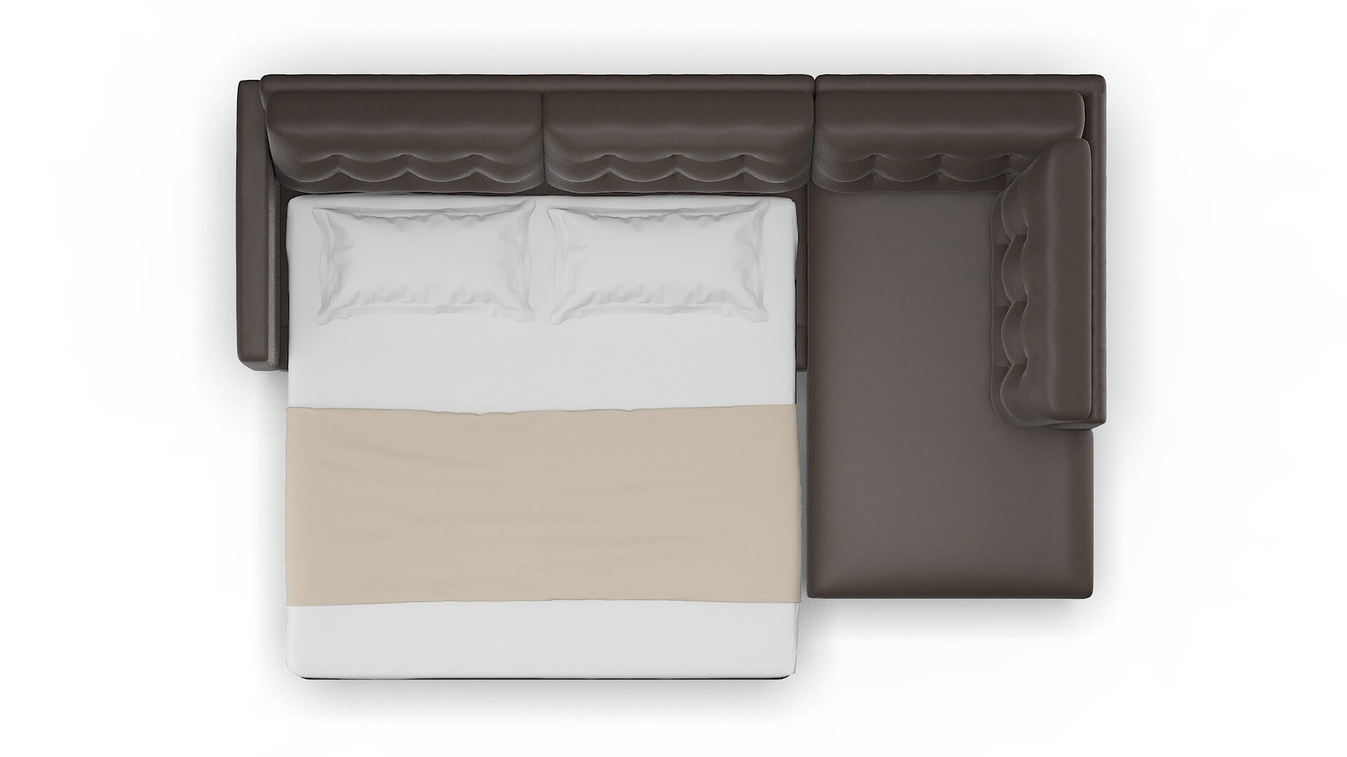 Turin Naples Graphite Panel Sleeper Espresso legs 3