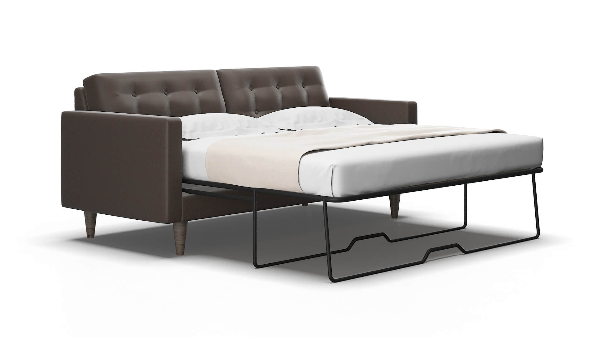 Turin Naples graphite Sofa sleeper Espresso Legs  2