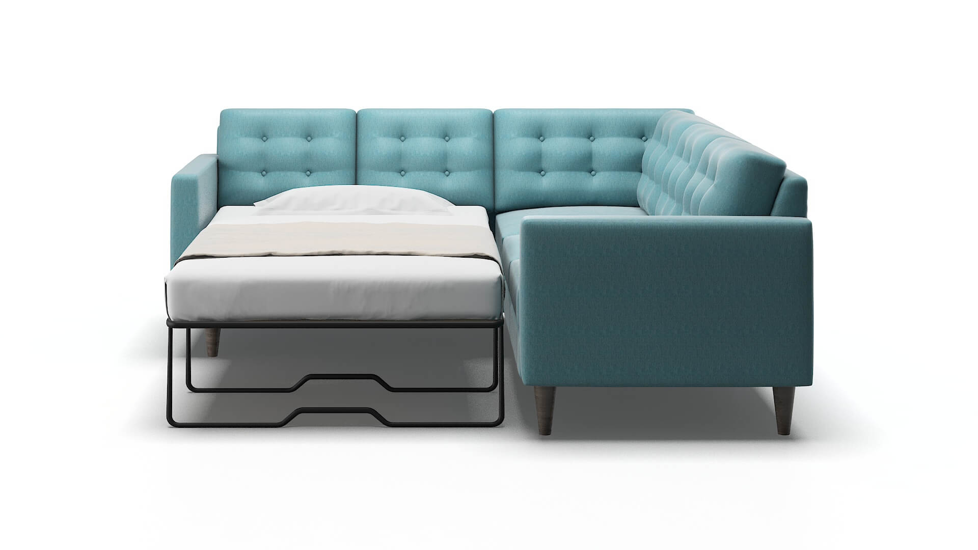 Turin Naples Pool Sectional Sleeper Espresso legs 1