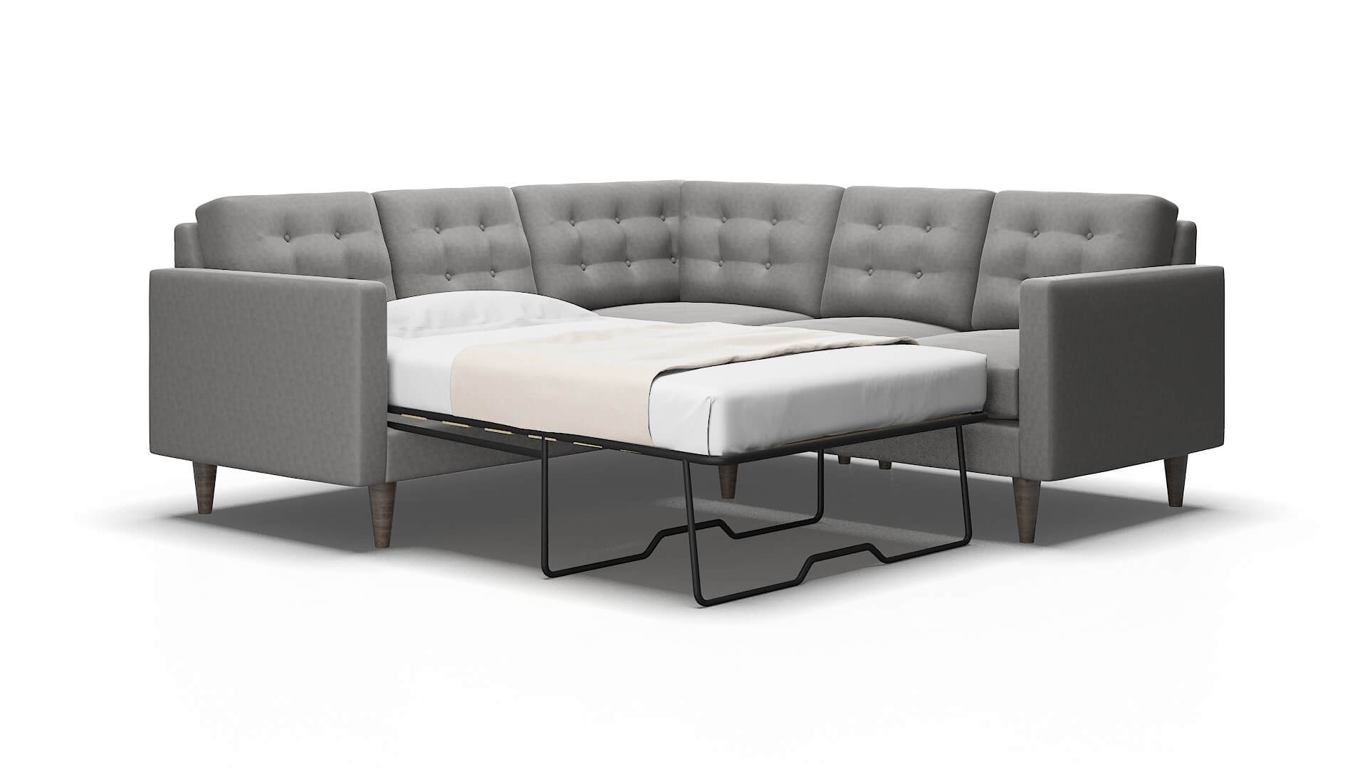 Turin Noble smoke Sectional sleeper Espresso Legs  2