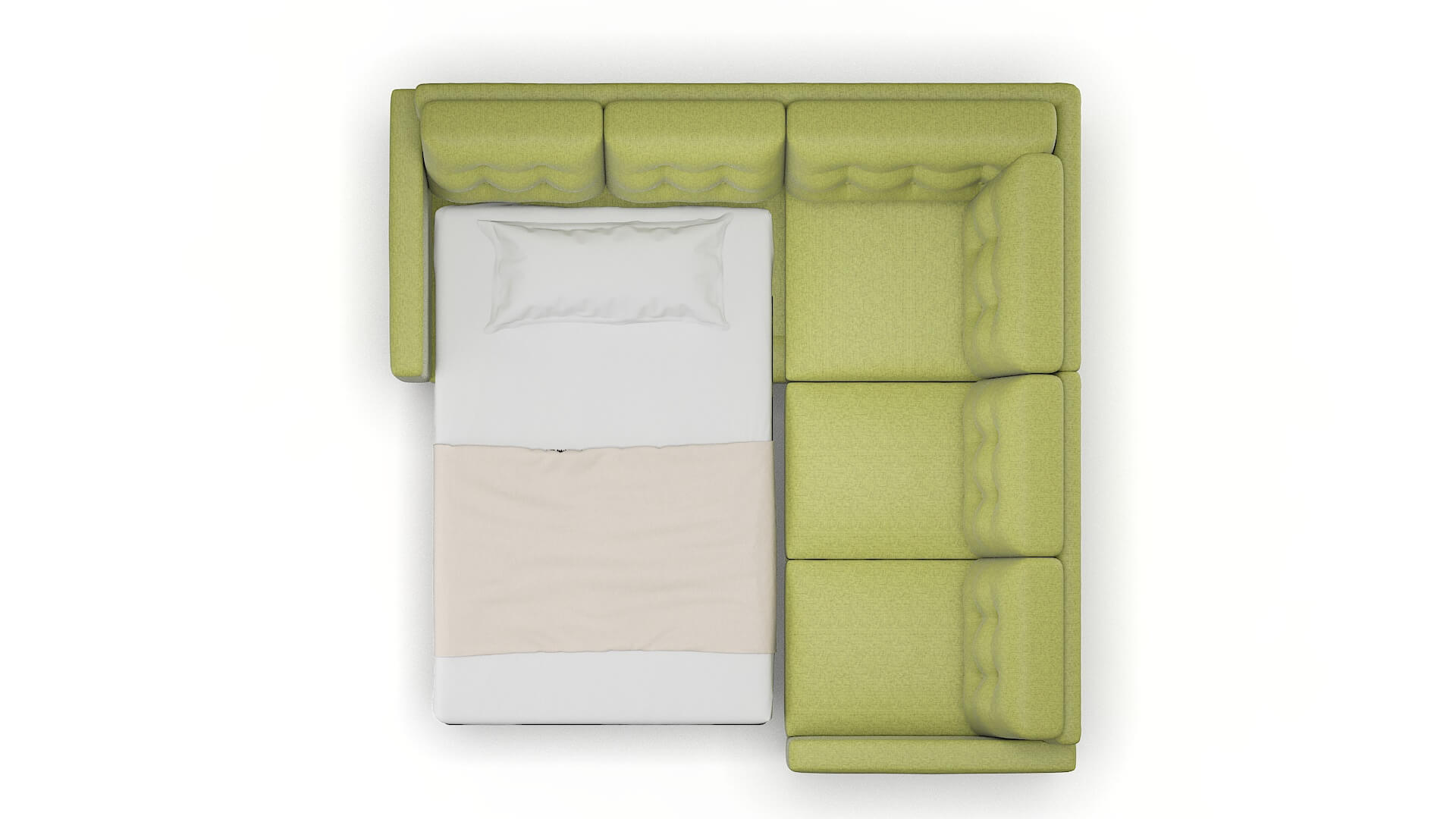 Turin Notion Appletini Sectional Sleeper Espresso legs 3