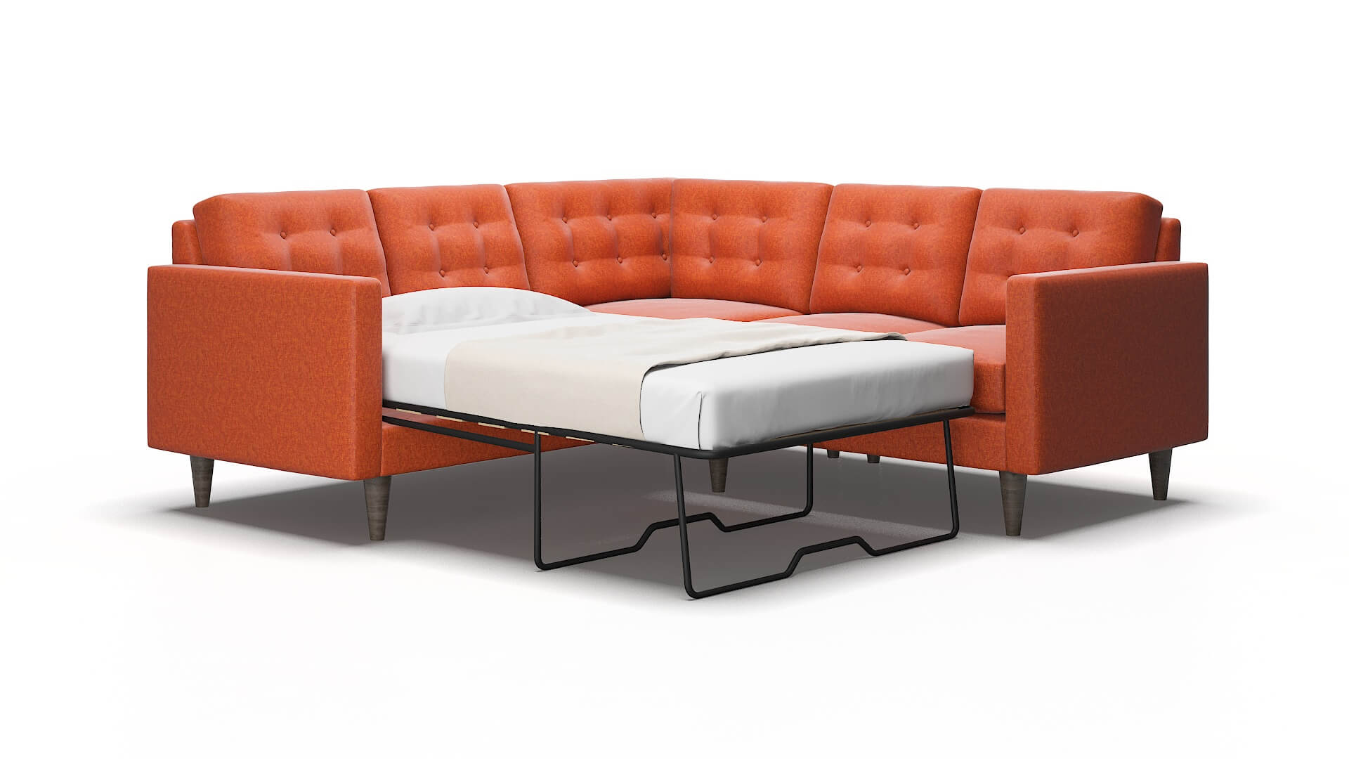 Turin Notion Tang Sectional Sleeper Espresso legs 2