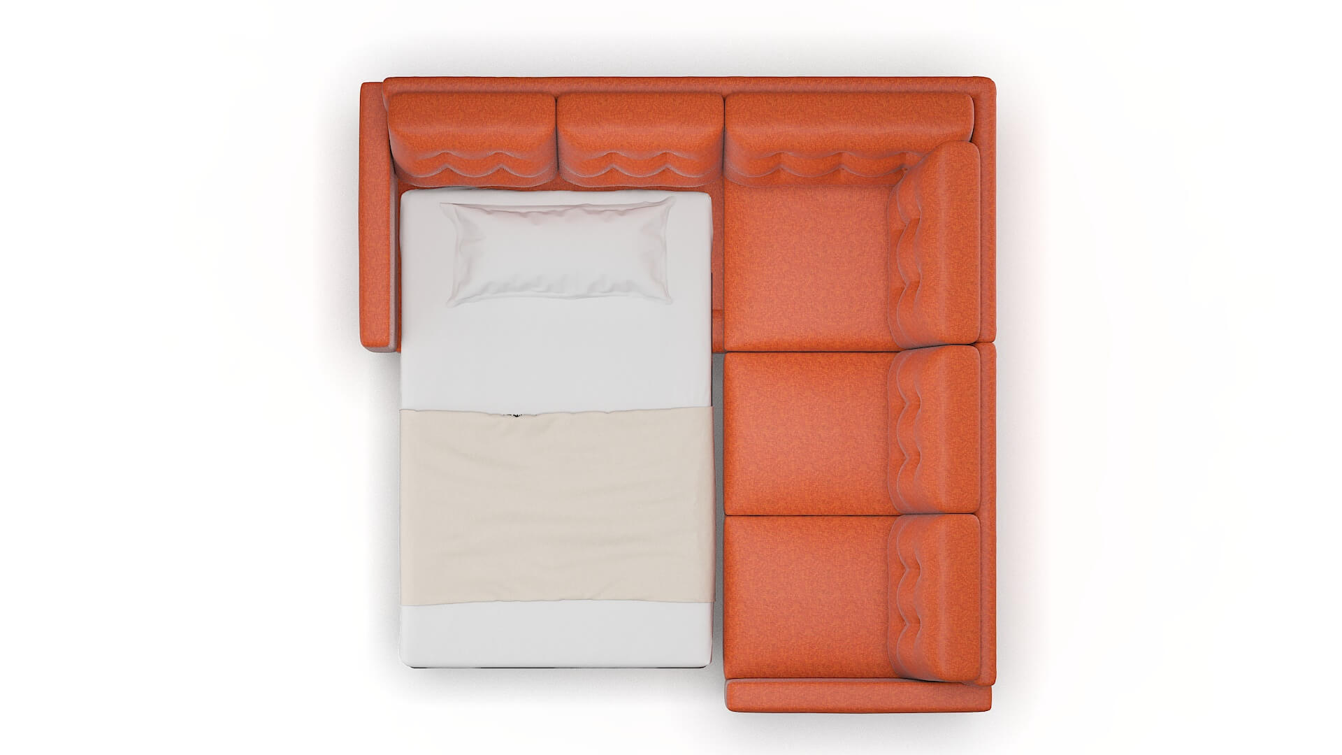 Turin Notion Tang Sectional Sleeper Espresso legs 3