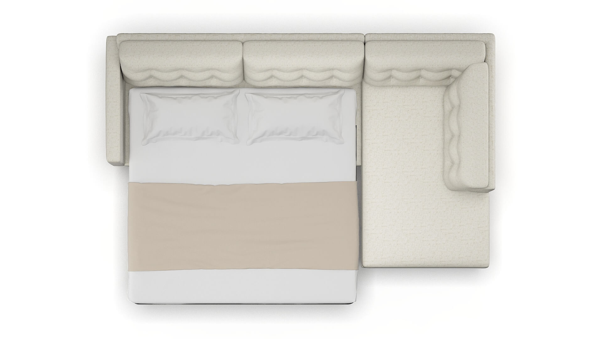 Turin Oceanside Birch Panel Sleeper Espresso legs 3