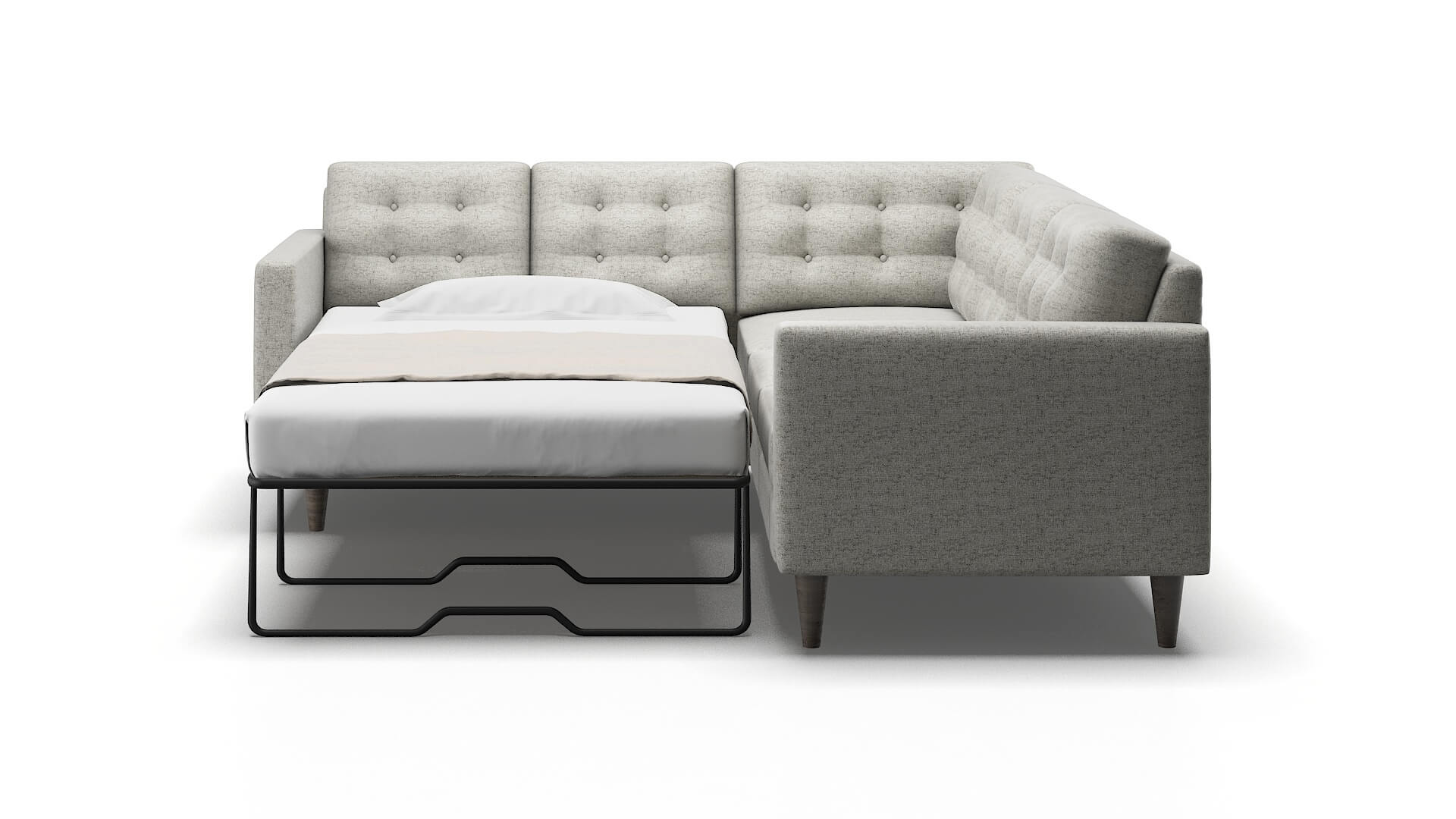 Turin Oceanside Granite Sectional Sleeper Espresso legs 1