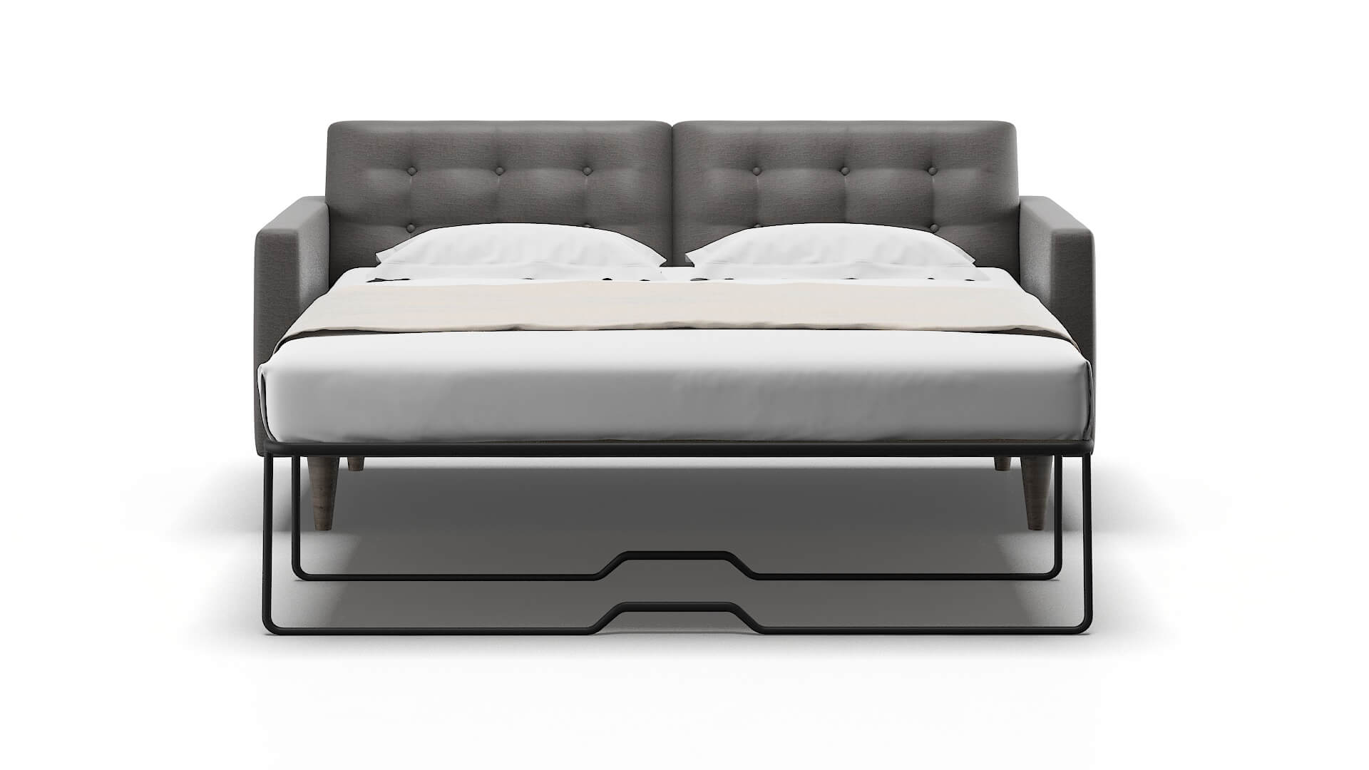 Turin Oscar Charcoal Sofa Sleeper Espresso legs 1