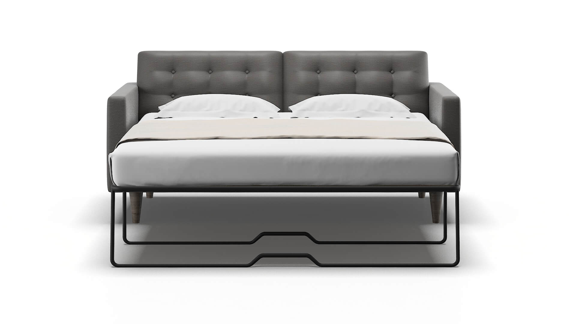 Turin Oscar Grey Sofa Sleeper Espresso legs 1