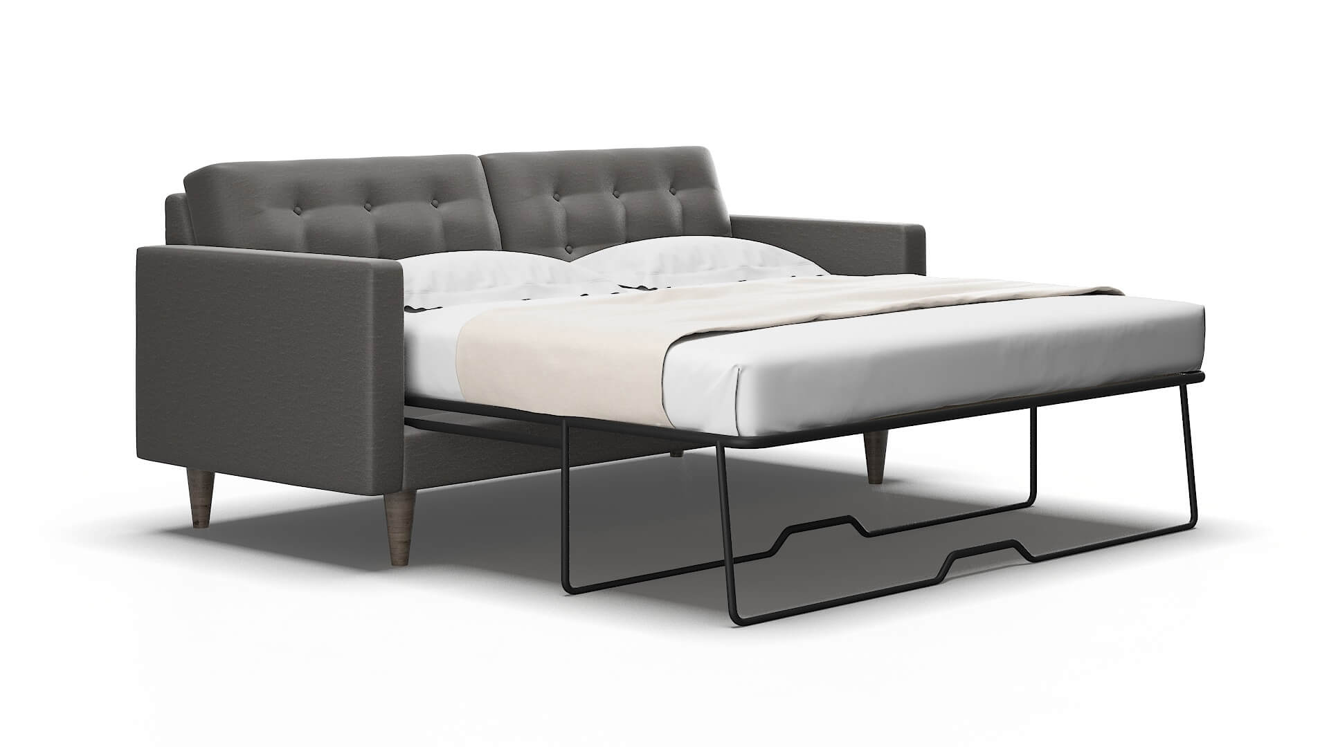 Turin Oscar grey Sofa sleeper Espresso Legs  2