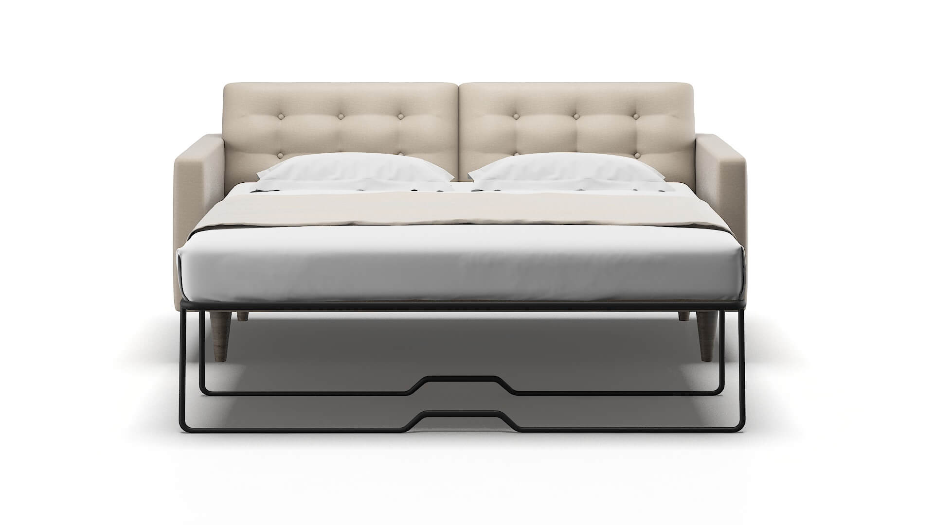 Turin Oscar Linen Sofa Sleeper Espresso legs 1