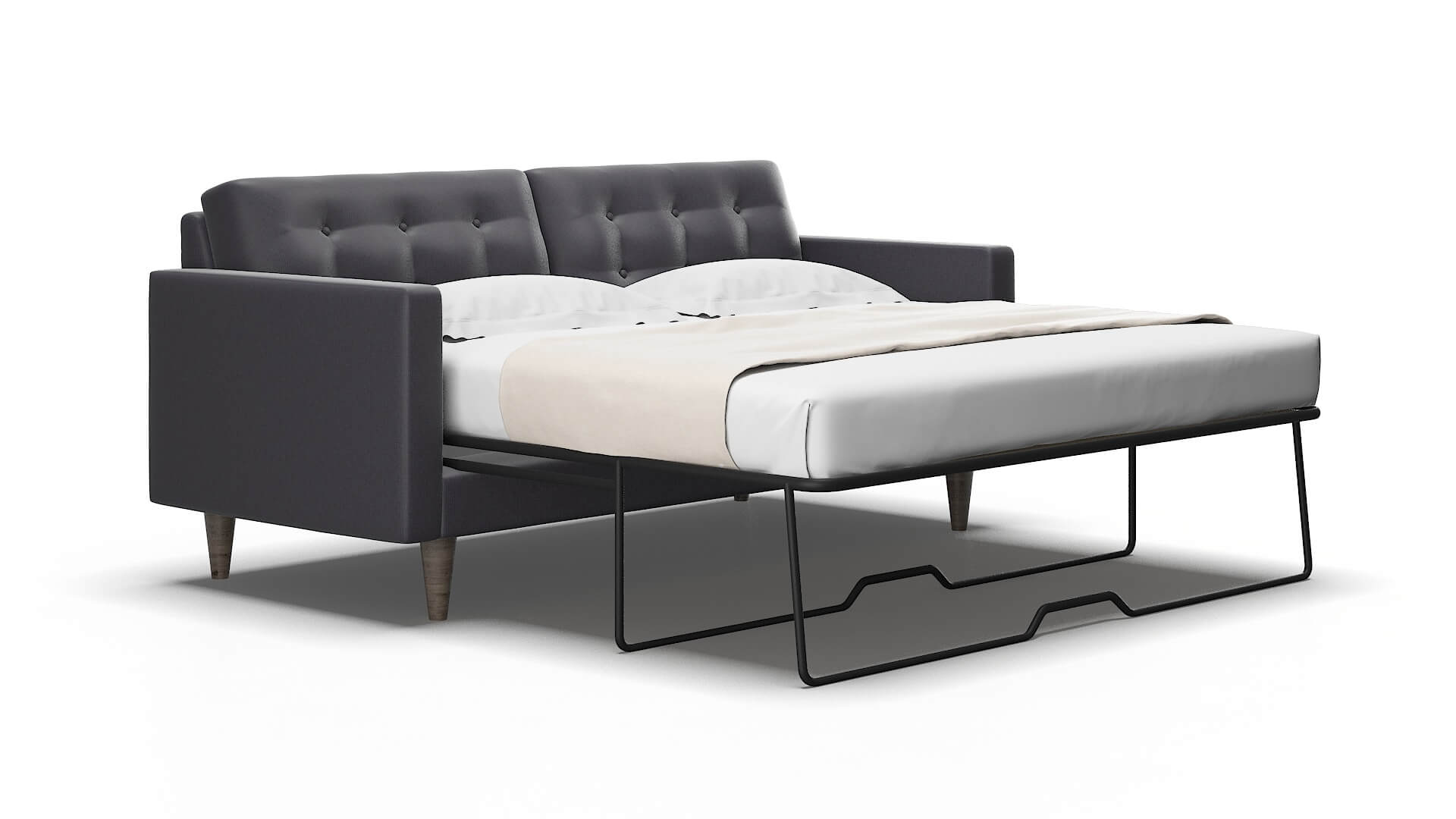 Turin Parker charcoal Sofa sleeper Espresso Legs  2