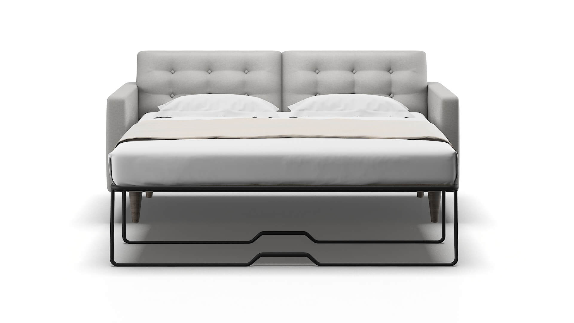 Turin Parker Silver Sofa Sleeper Espresso legs 1