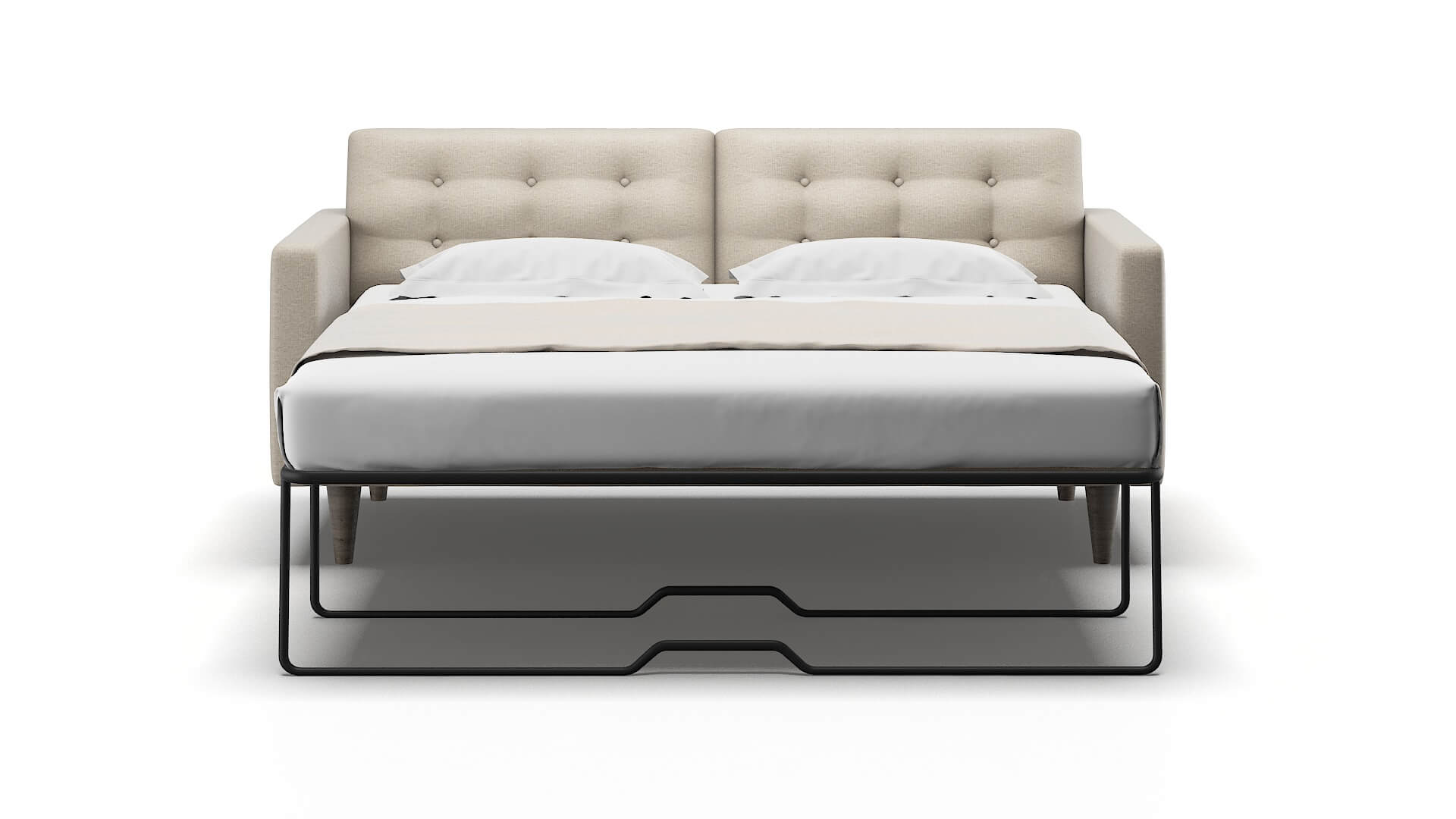 Turin Parker Wheat Sofa Sleeper Espresso legs 1