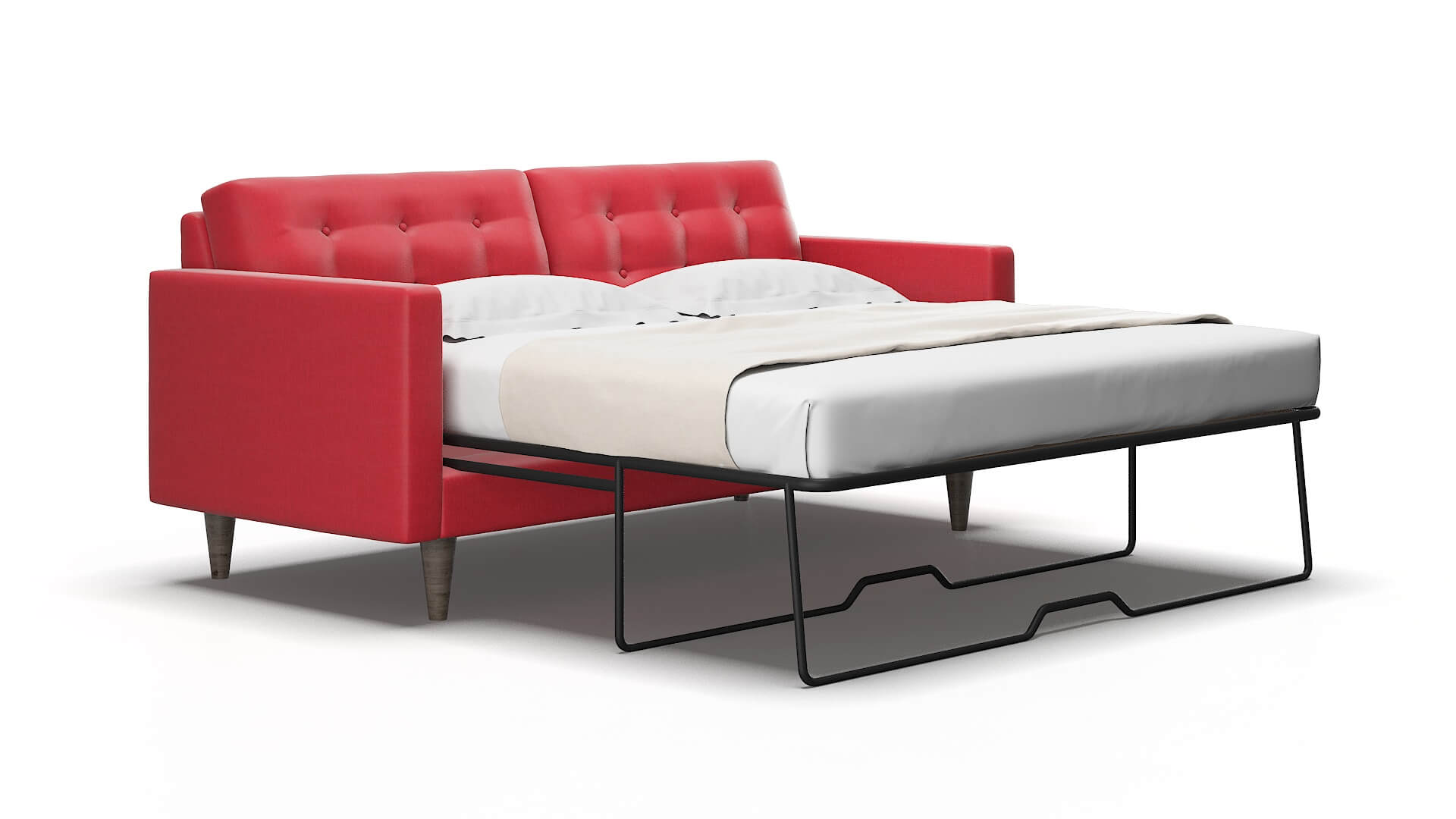 Turin Pauline ruby Sofa sleeper Espresso Legs  2