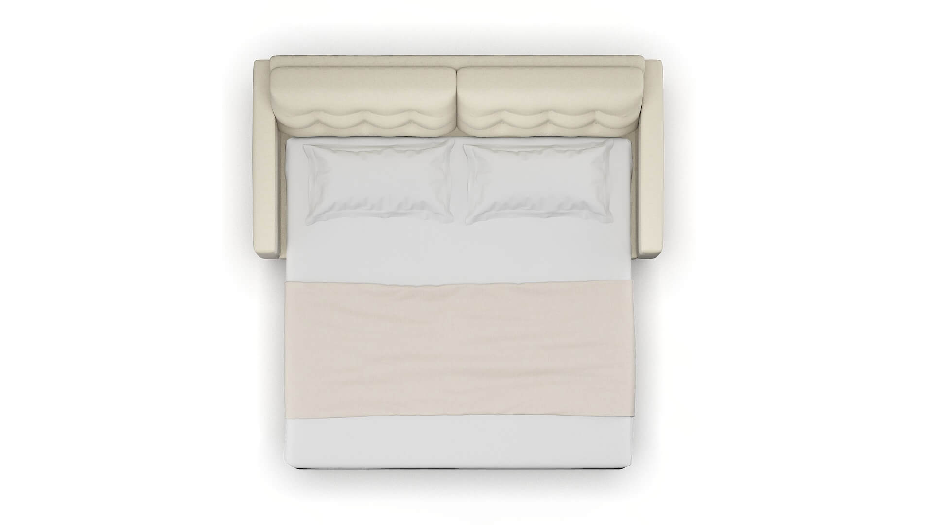 Turin Phoenix Ivory Sofa Sleeper Espresso legs 3