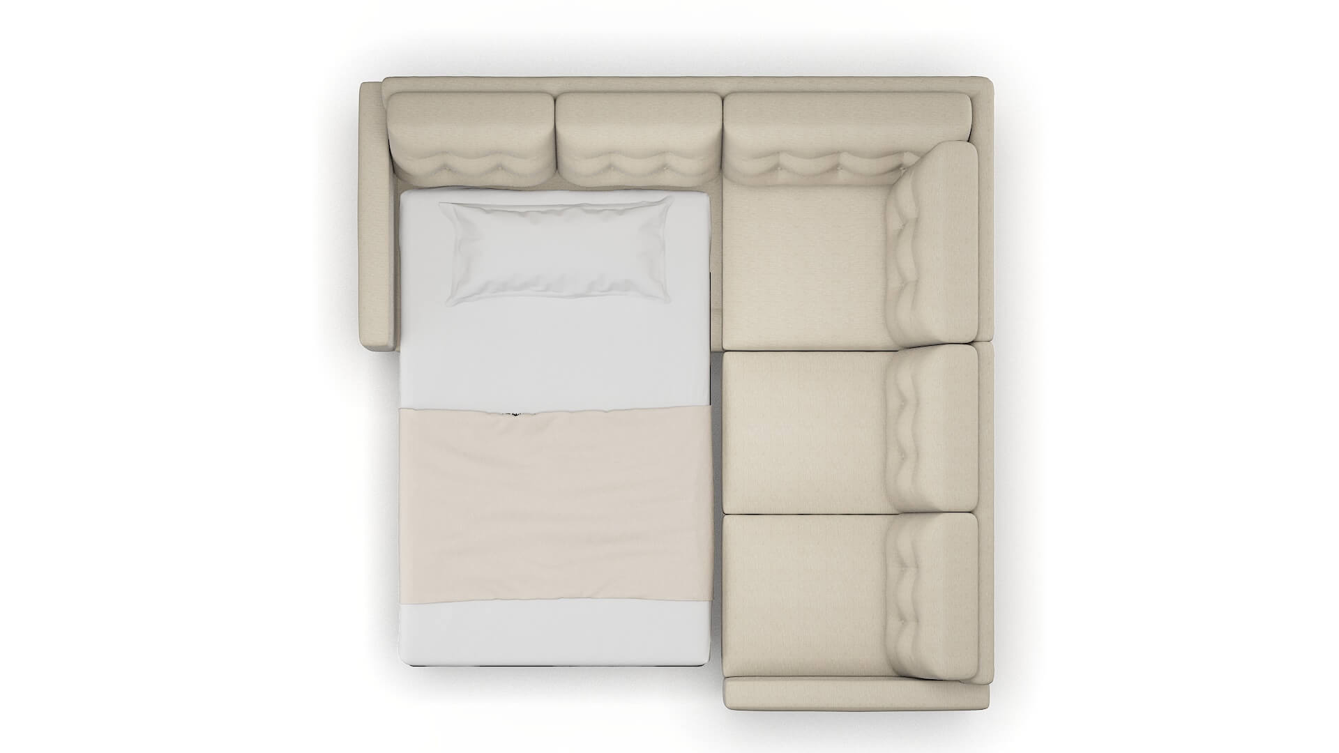 Turin Prime Dusk Sectional Sleeper Espresso legs 3