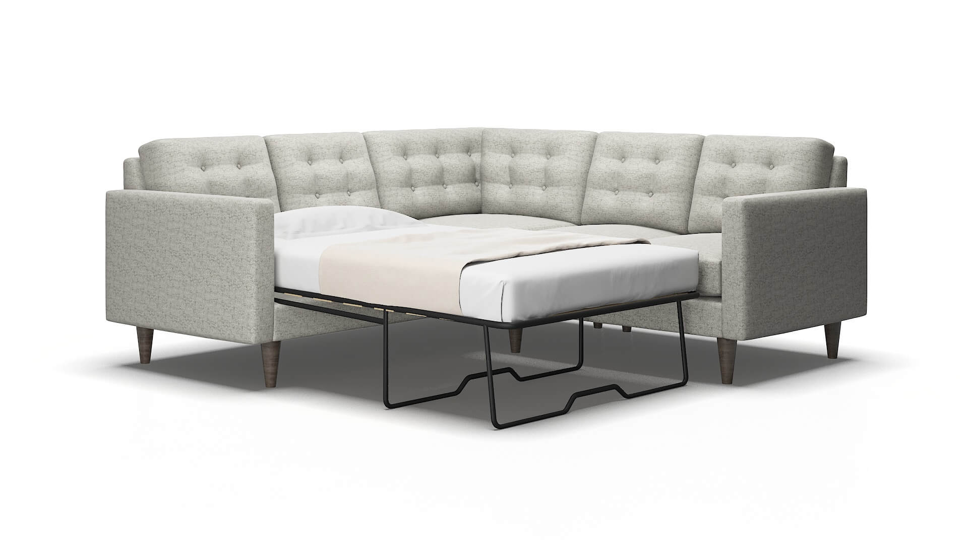 Turin Prime gravel Sectional sleeper Espresso Legs  2
