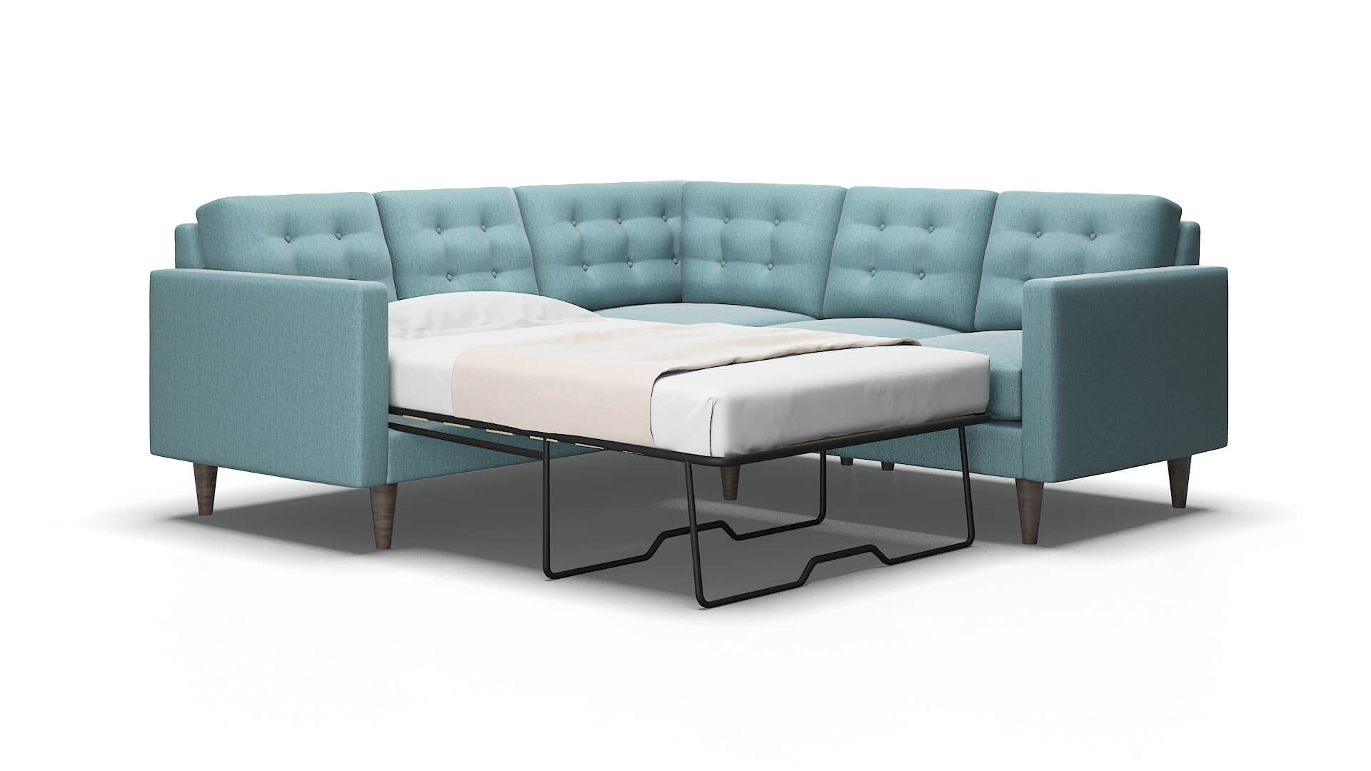 Turin Prisma hydrate Sectional sleeper Espresso Legs  2