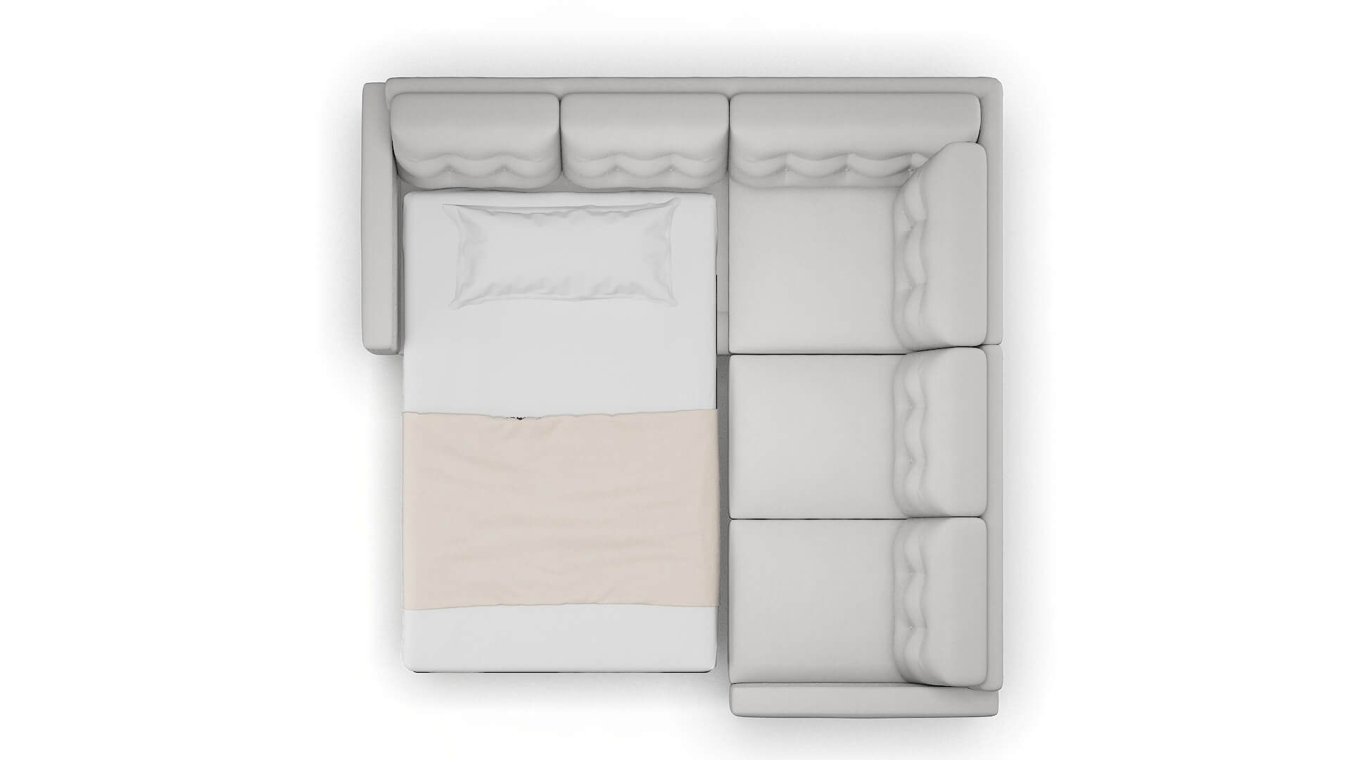 Turin Prisma Steam Sectional Sleeper Espresso legs 3