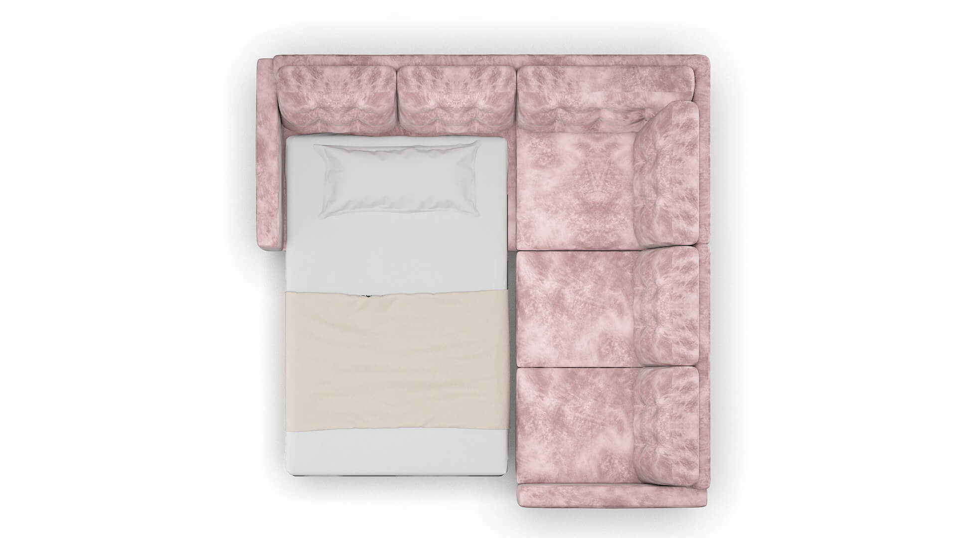 Turin Quartz 705 Sectional Sleeper Espresso legs 3