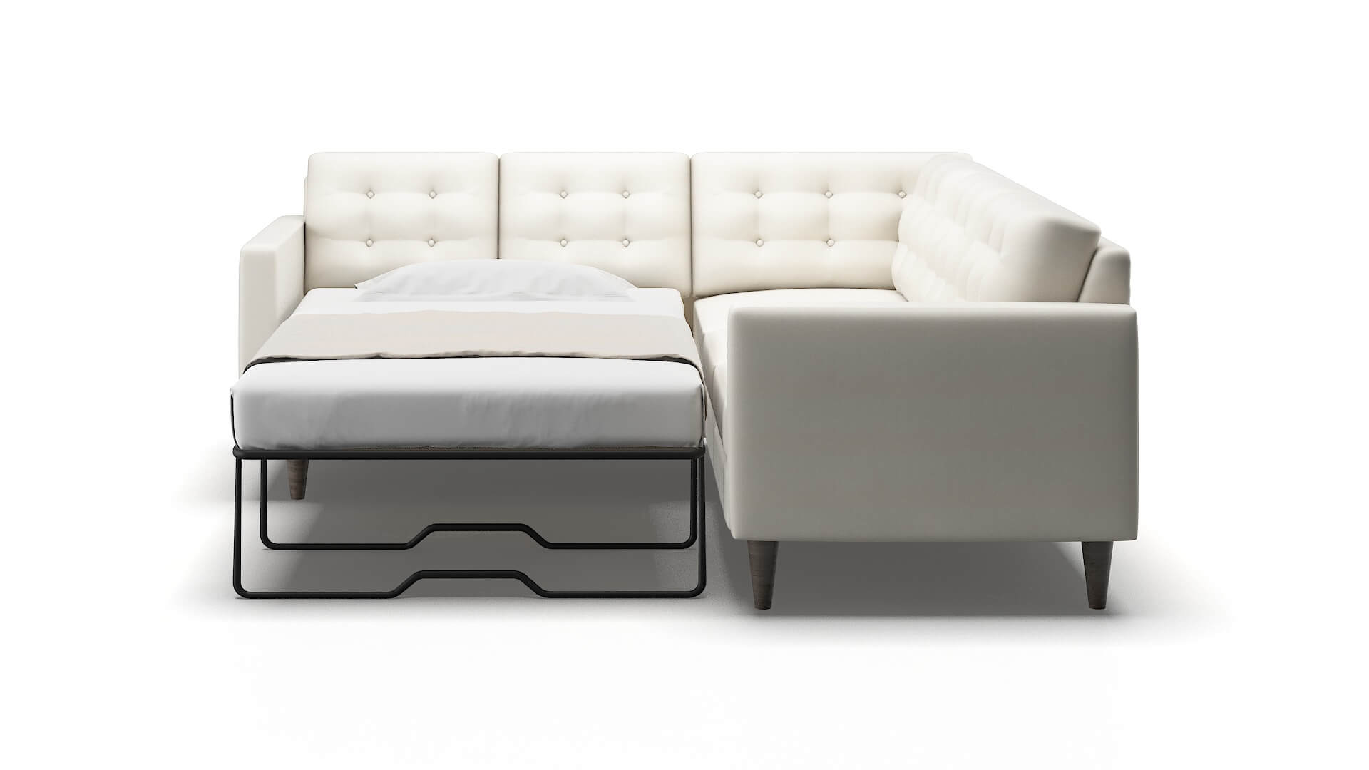 Turin R_prize Cream Sectional Sleeper Espresso legs 1