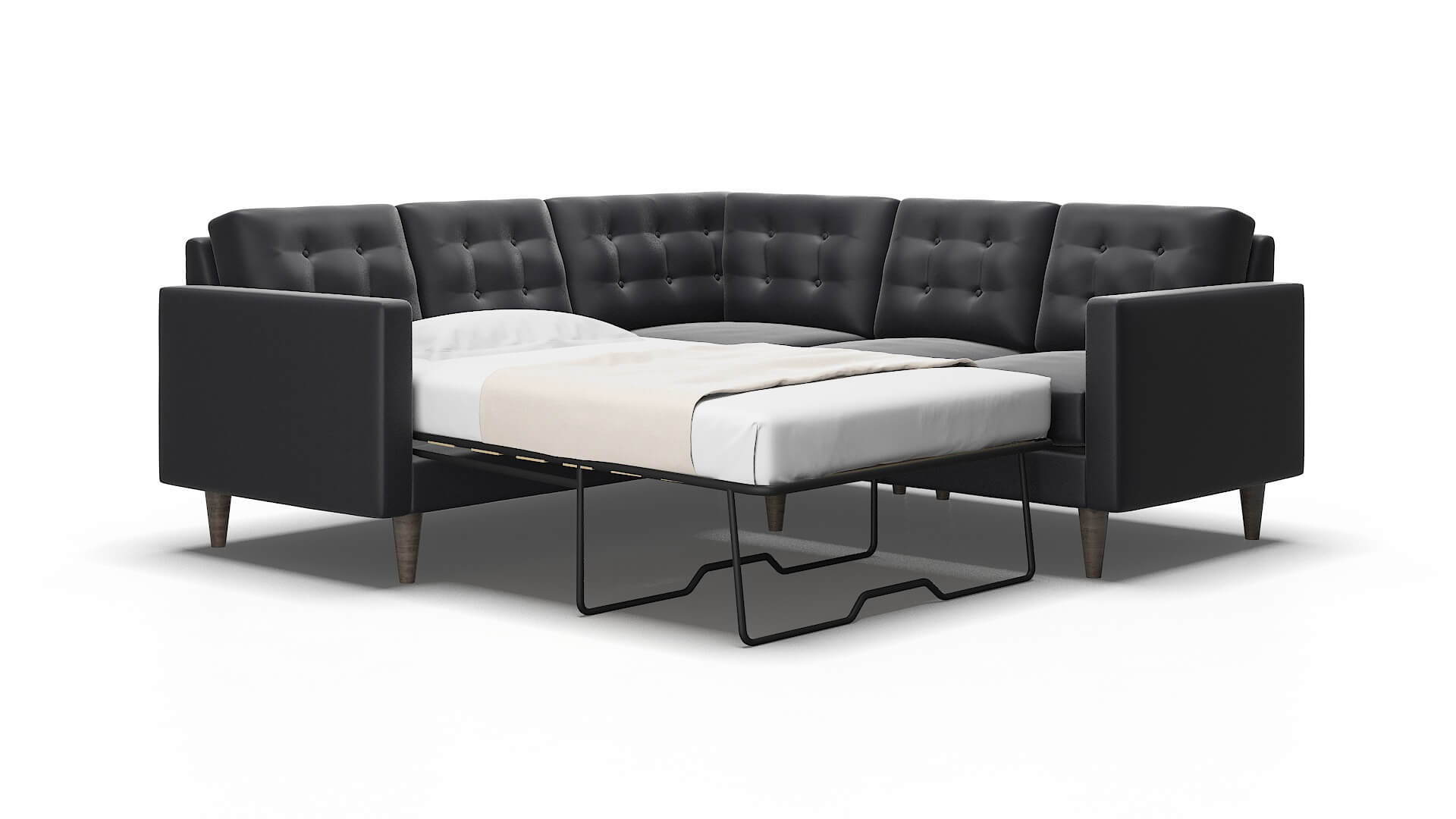 Turin Redondo navy Sectional sleeper Espresso Legs  2
