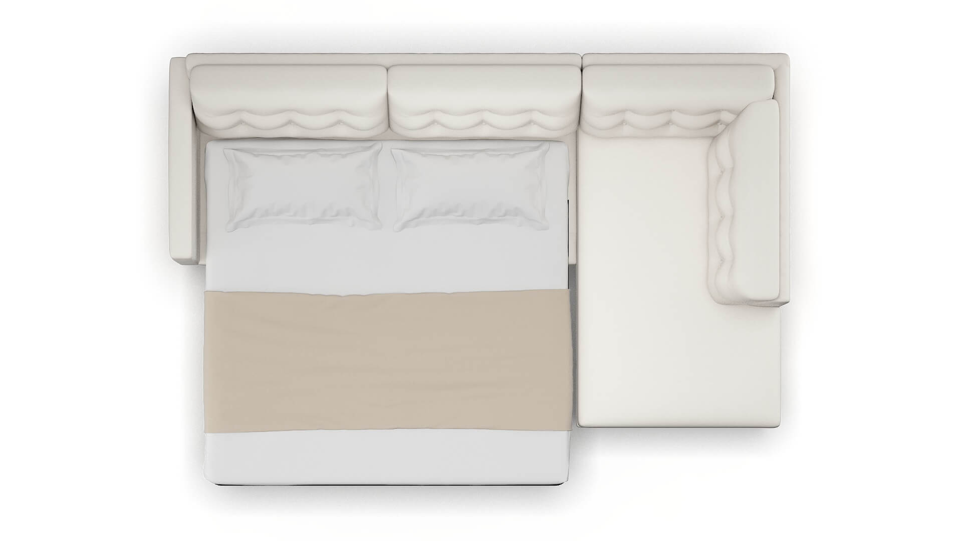 Turin Redondo Pearl Panel Sleeper Espresso legs 3