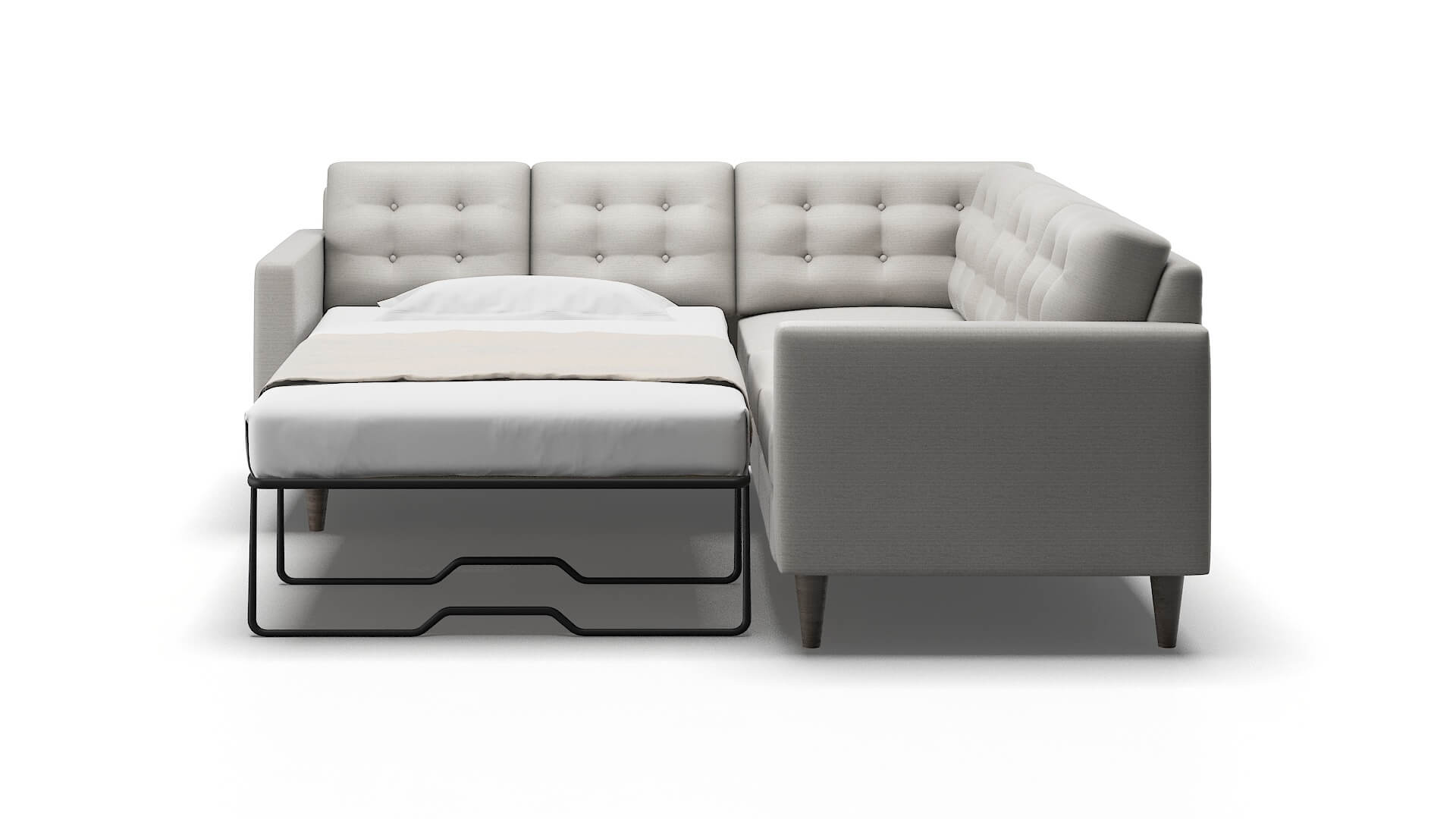 Turin Redondo Stone Sectional Sleeper Espresso legs 1