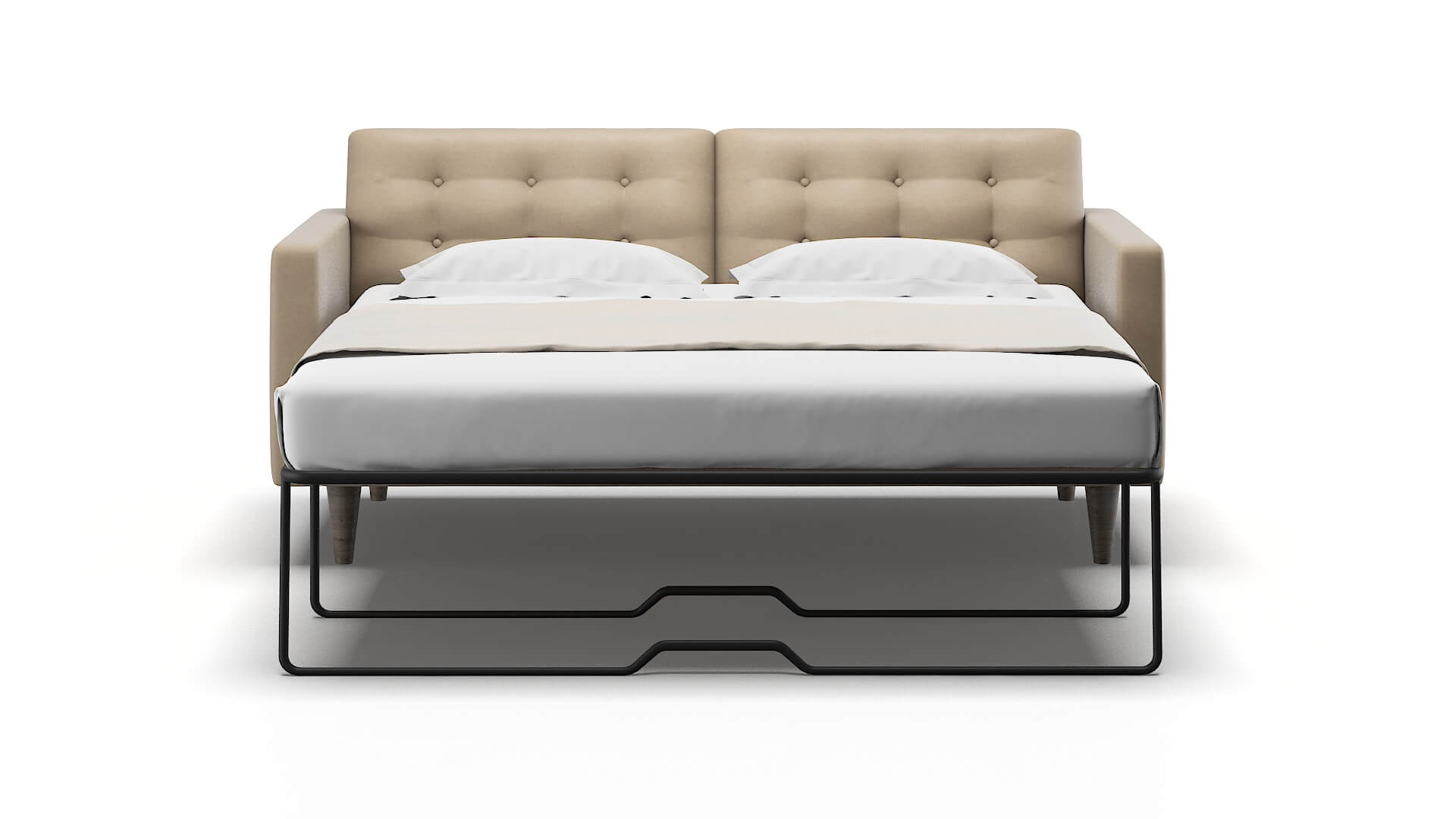 Turin Rocket Cappuccino Sofa Sleeper Espresso legs 1