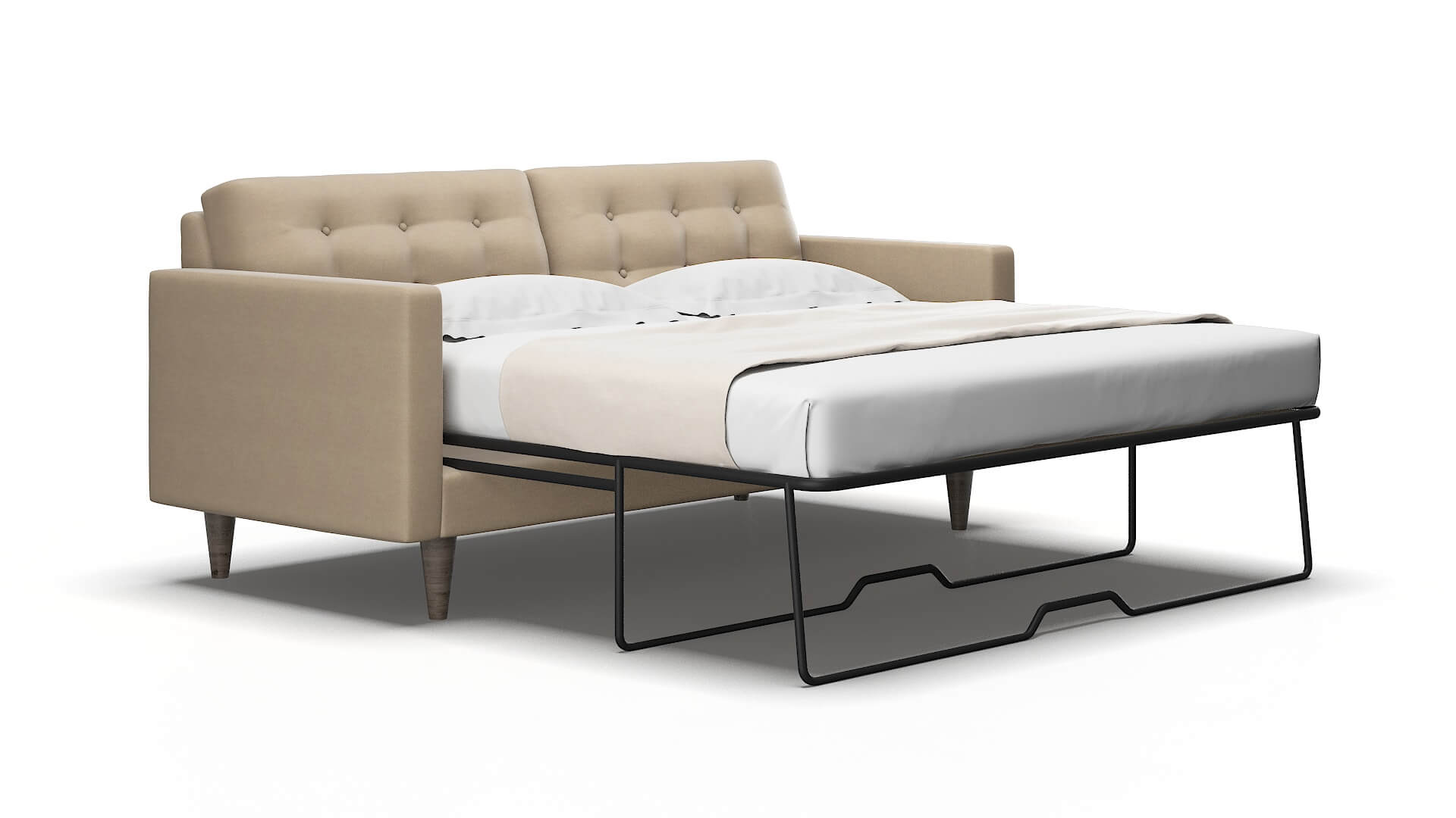 Turin Rocket Cappuccino Sofa Sleeper Espresso legs 2