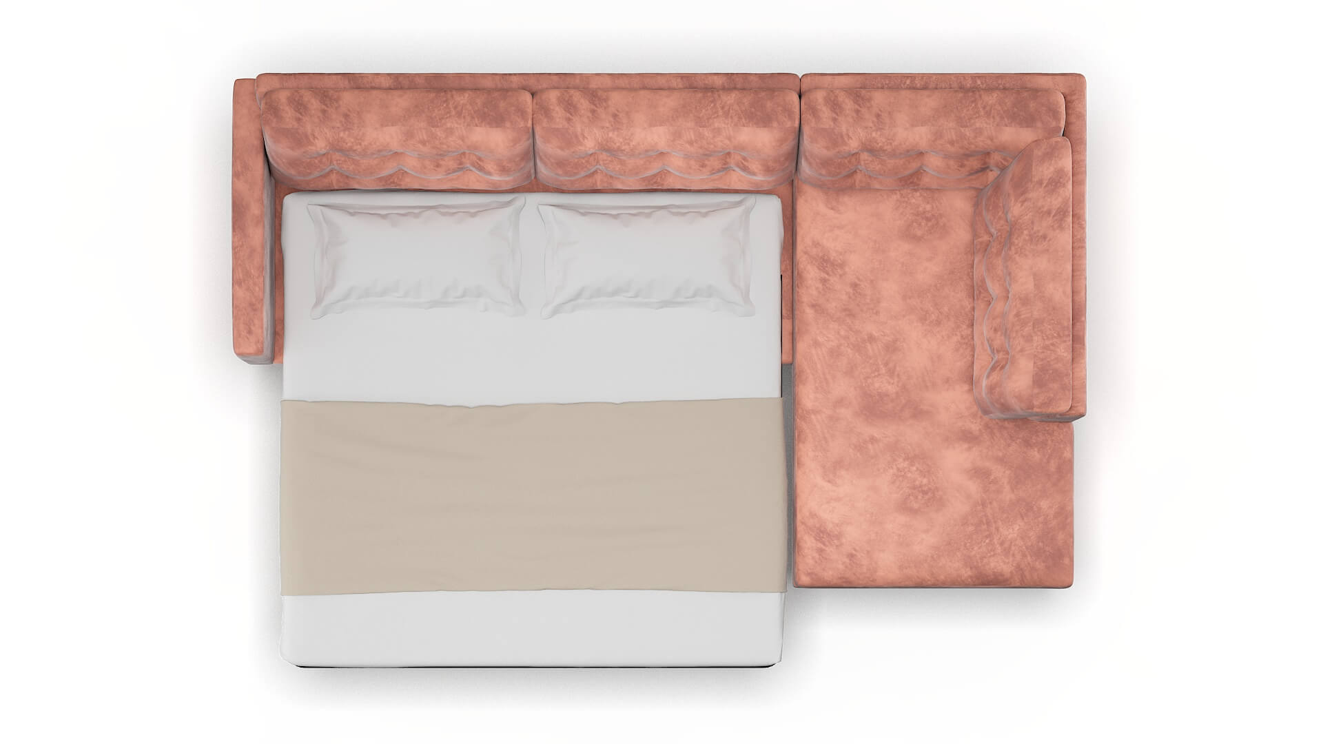 Turin Royale Blush Panel Sleeper Espresso legs 3