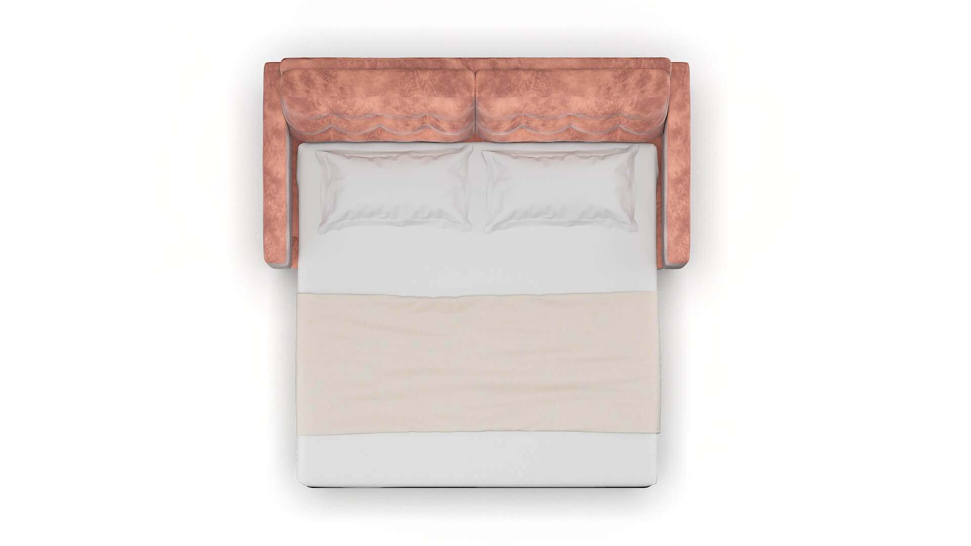 Turin Royale Blush Sofa Sleeper Espresso legs 3