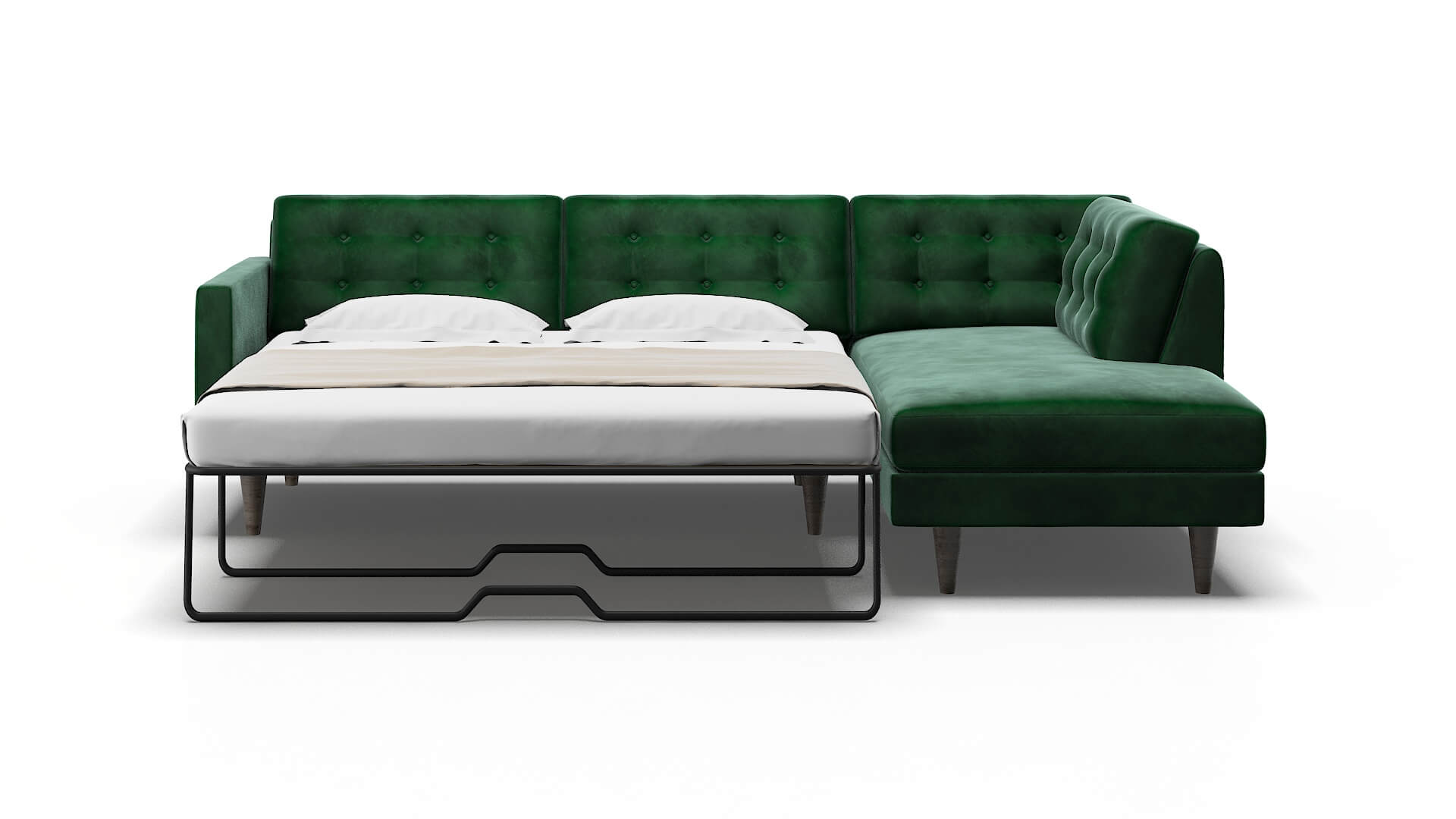 Turin Royale Evergreen Panel Sleeper Espresso legs 1