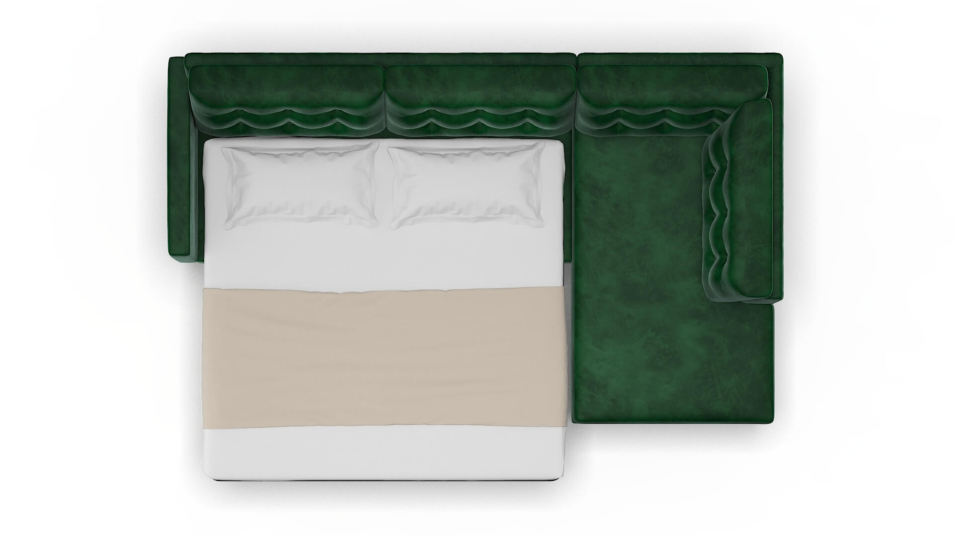 Turin Royale Evergreen Panel Sleeper Espresso legs 3