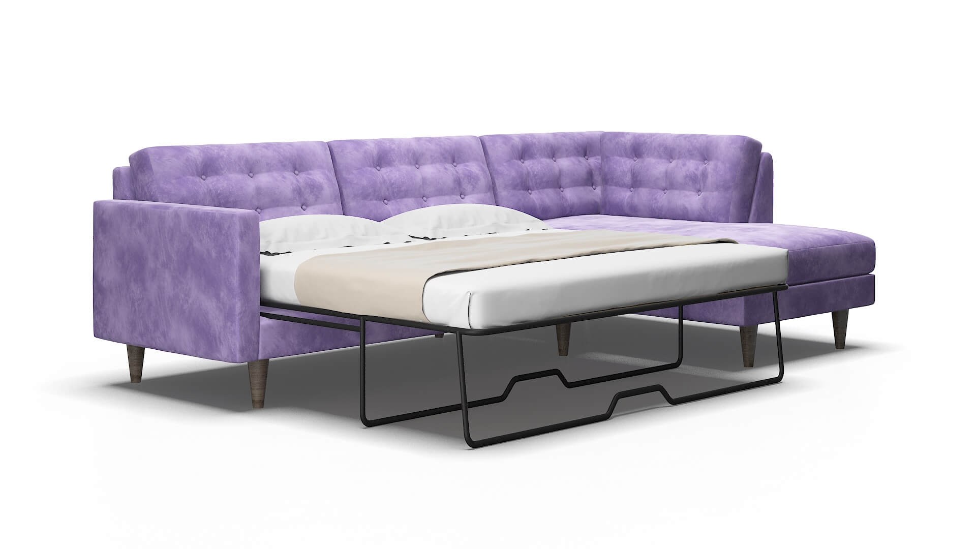 Turin Royale lavender Panel sleeper Espresso Legs  2
