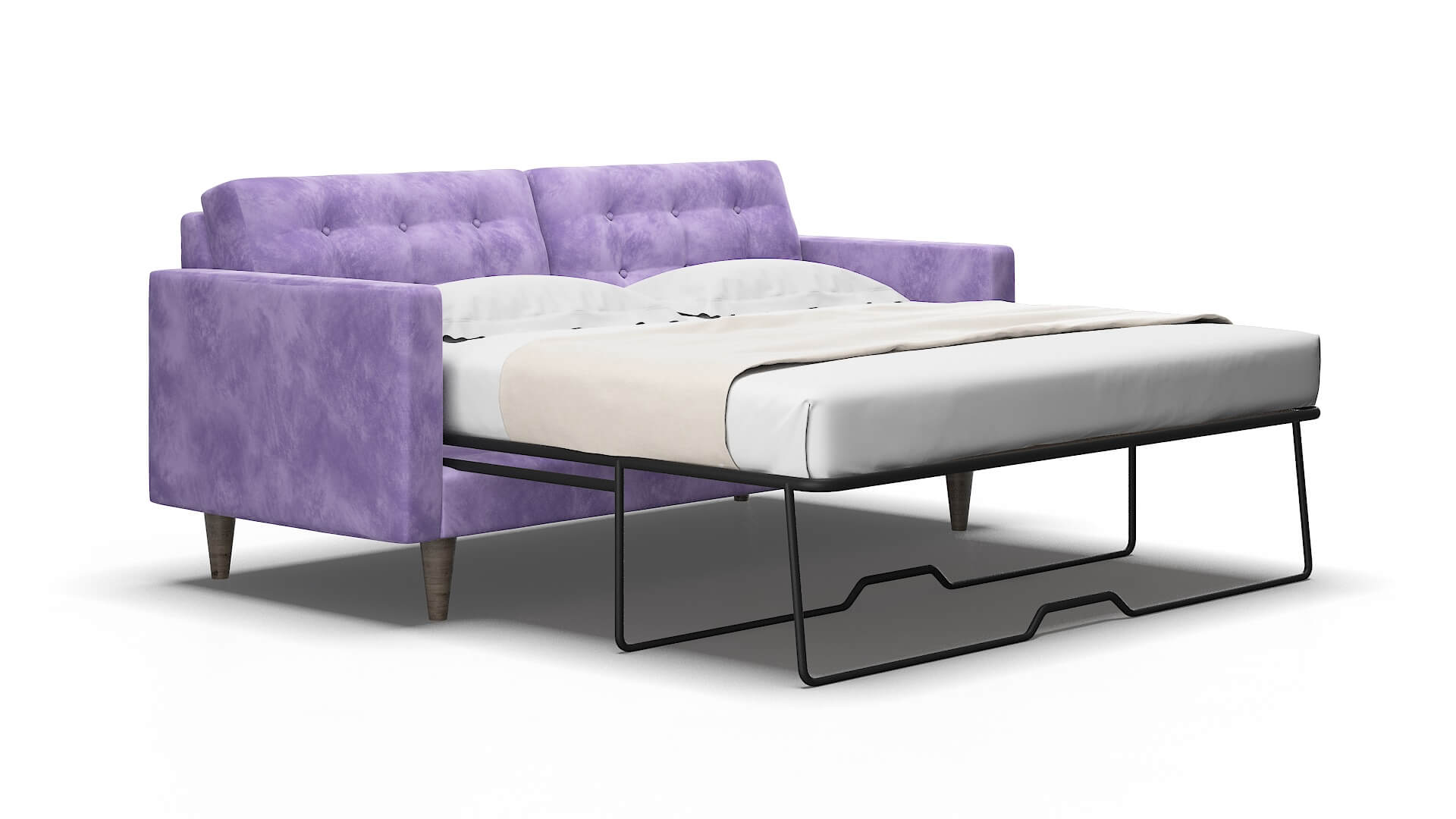 Turin Royale lavender Sofa sleeper Espresso Legs  2
