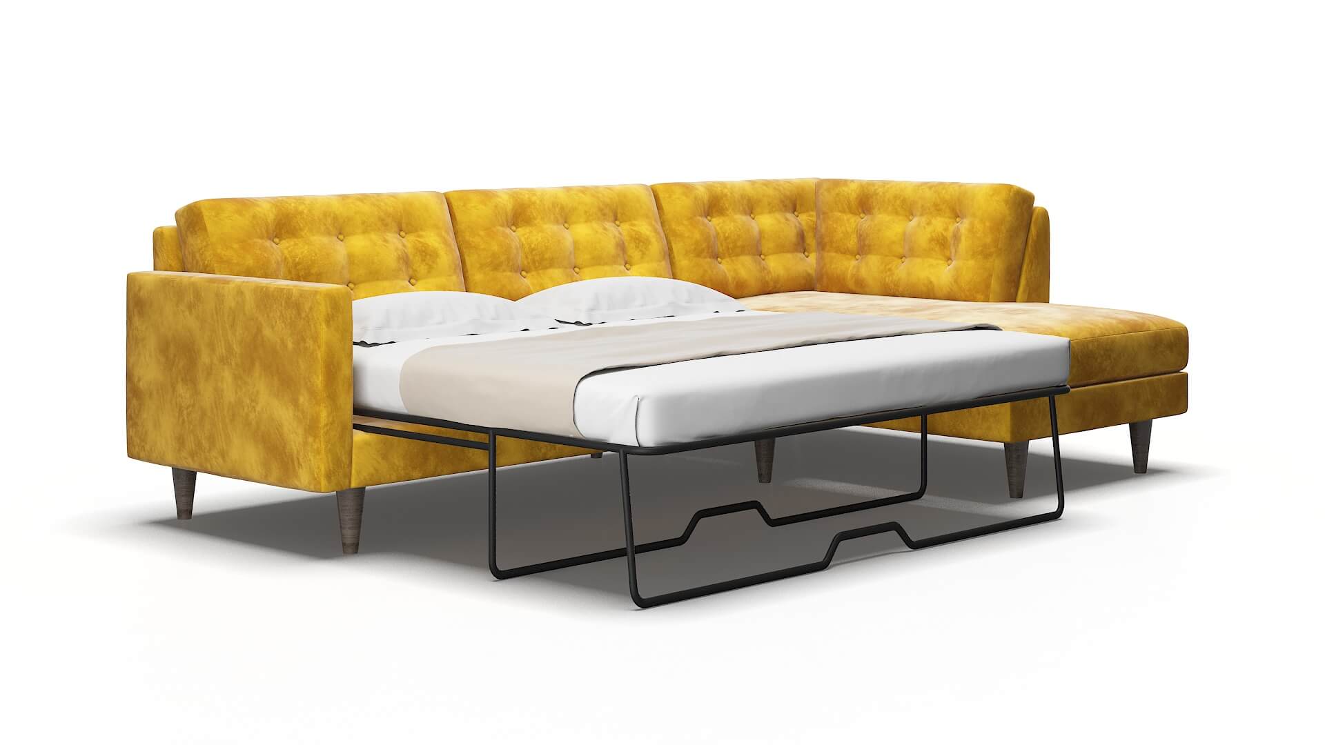 Turin Royale marigold Panel sleeper Espresso Legs  2