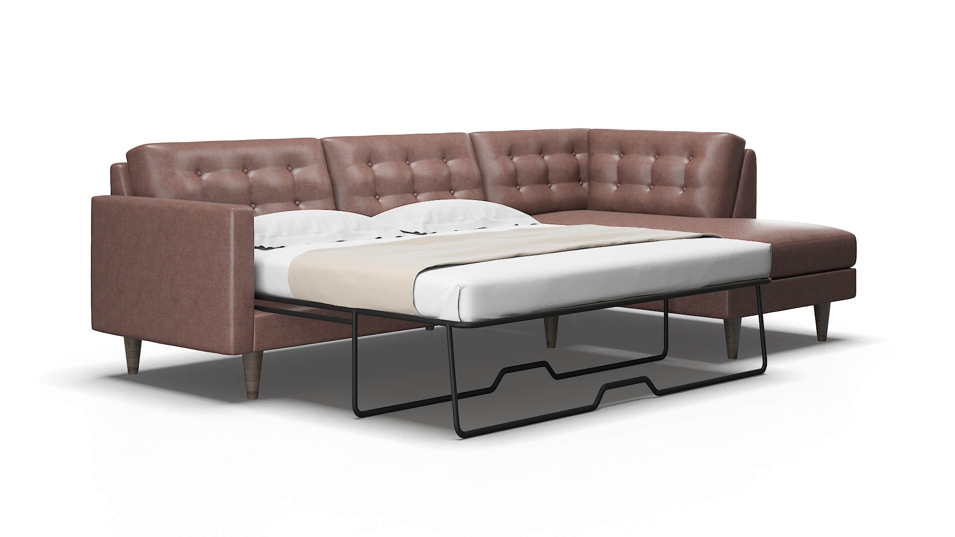 Turin Royale mocha Panel sleeper Espresso Legs  2