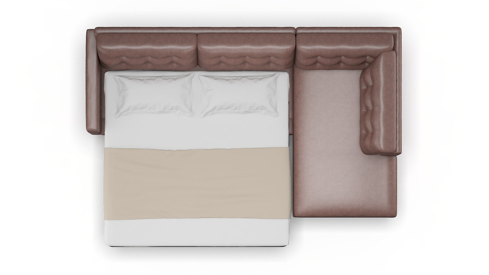 Turin Royale Mocha Panel Sleeper Espresso legs 3