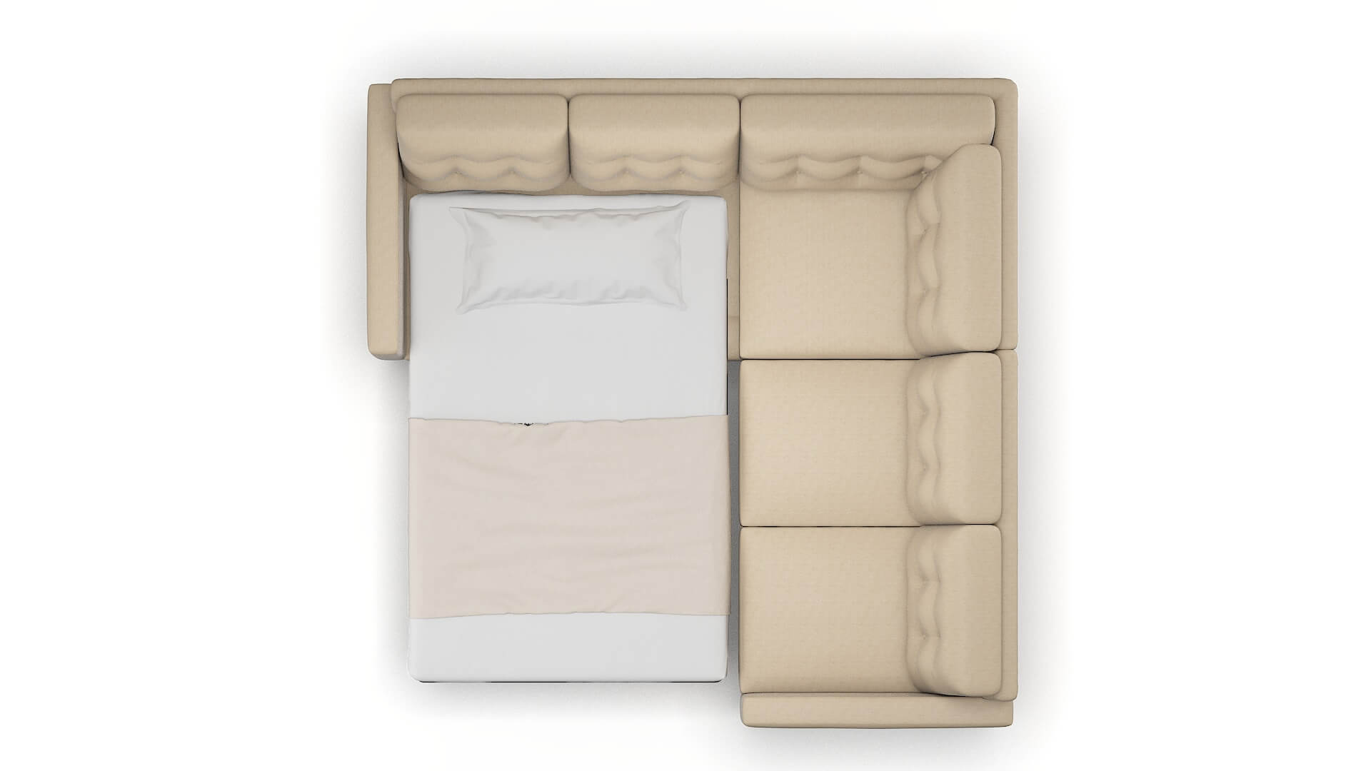 Turin Royale Mondo Sectional Sleeper Espresso legs 3