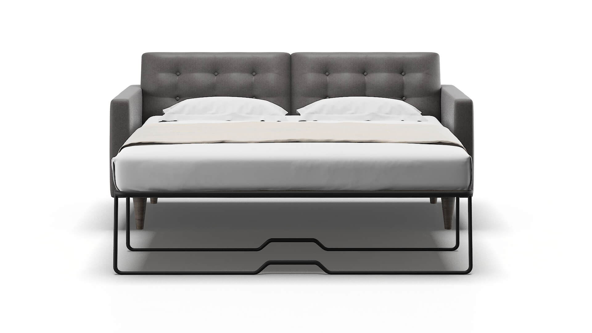Turin Sasha Grey Sofa Sleeper Espresso legs 1