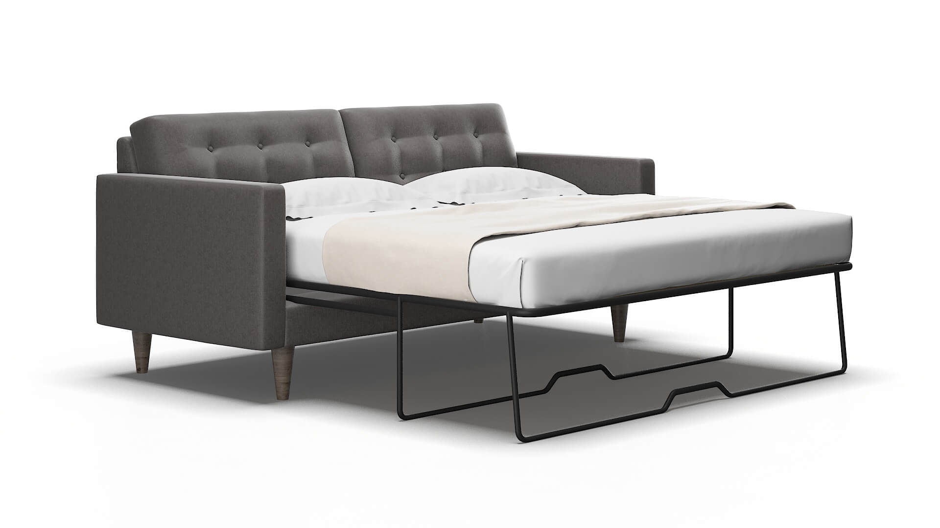 Turin Sasha grey Sofa sleeper Espresso Legs  2
