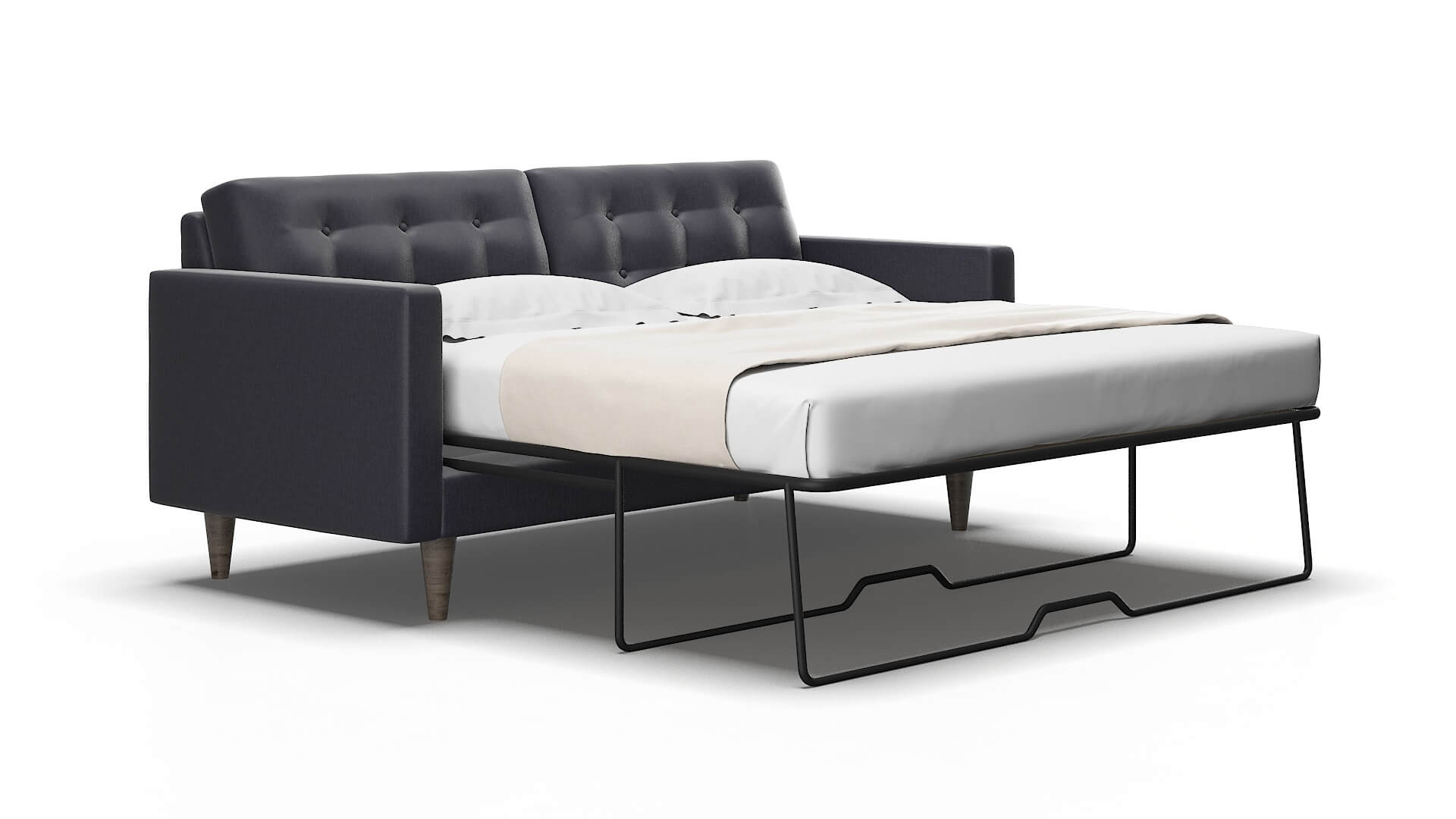 Turin Sasha Navy Sofa Sleeper Espresso legs 2