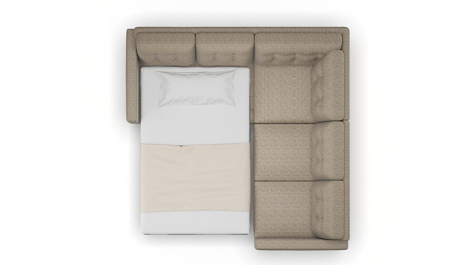 Turin Solifestyle 51 Sectional Sleeper Espresso legs 3