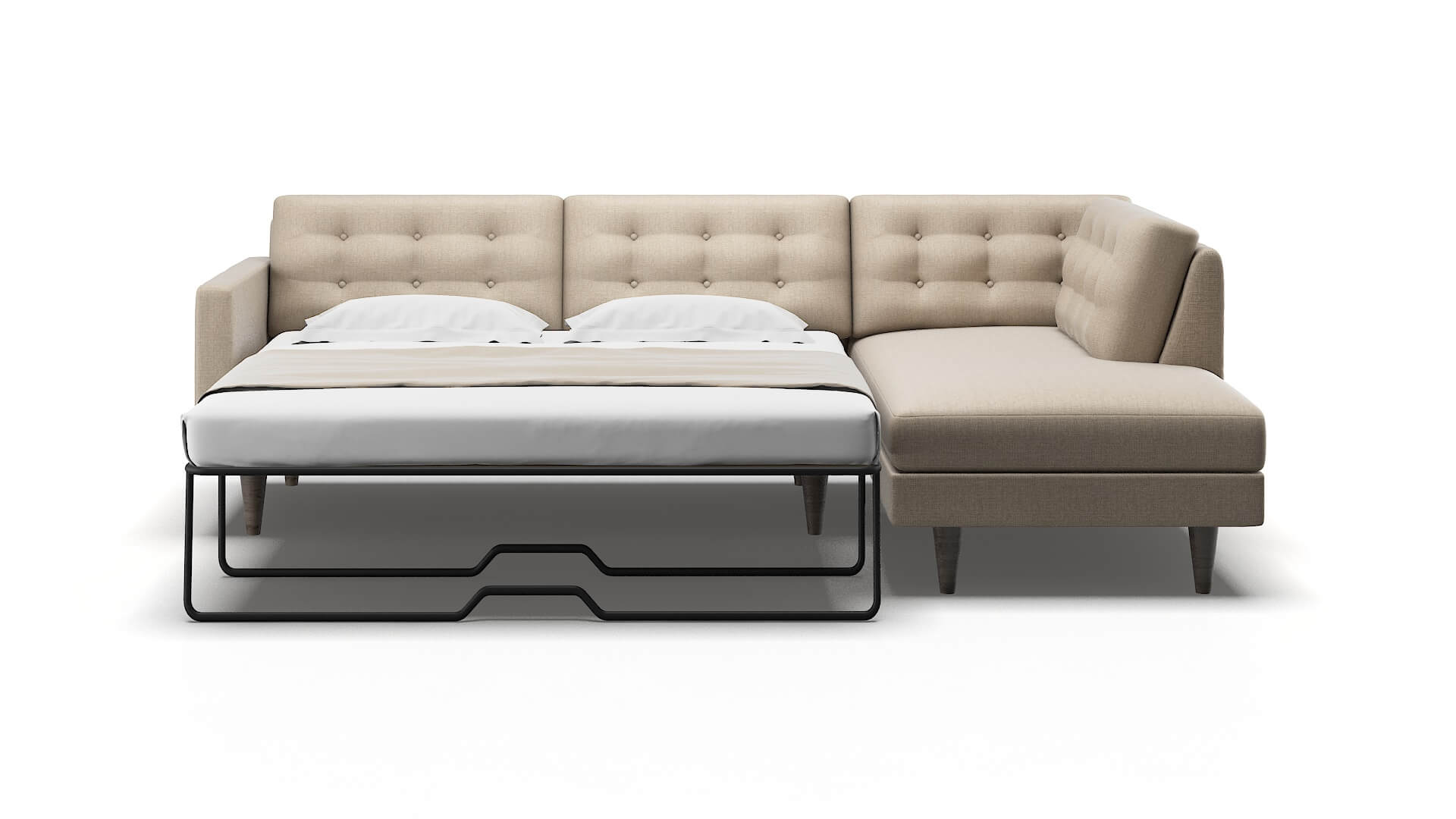 Turin Sosoftness 74 Panel Sleeper Espresso legs 1